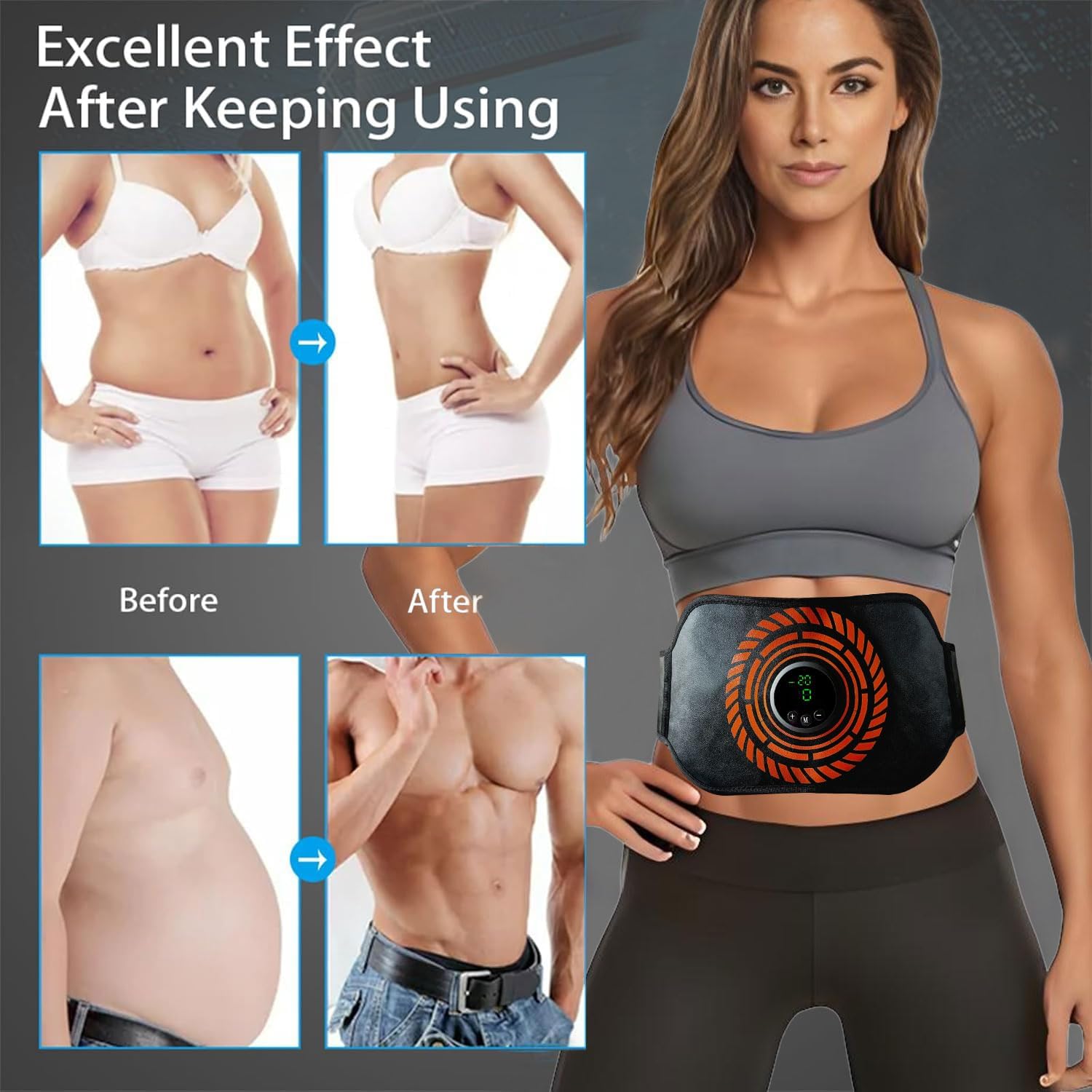 Thumbnail 5 de Ceinture EMS abdominale EMS Ceinture Abdominale : 12 modes et 20 niveaux, sans gel