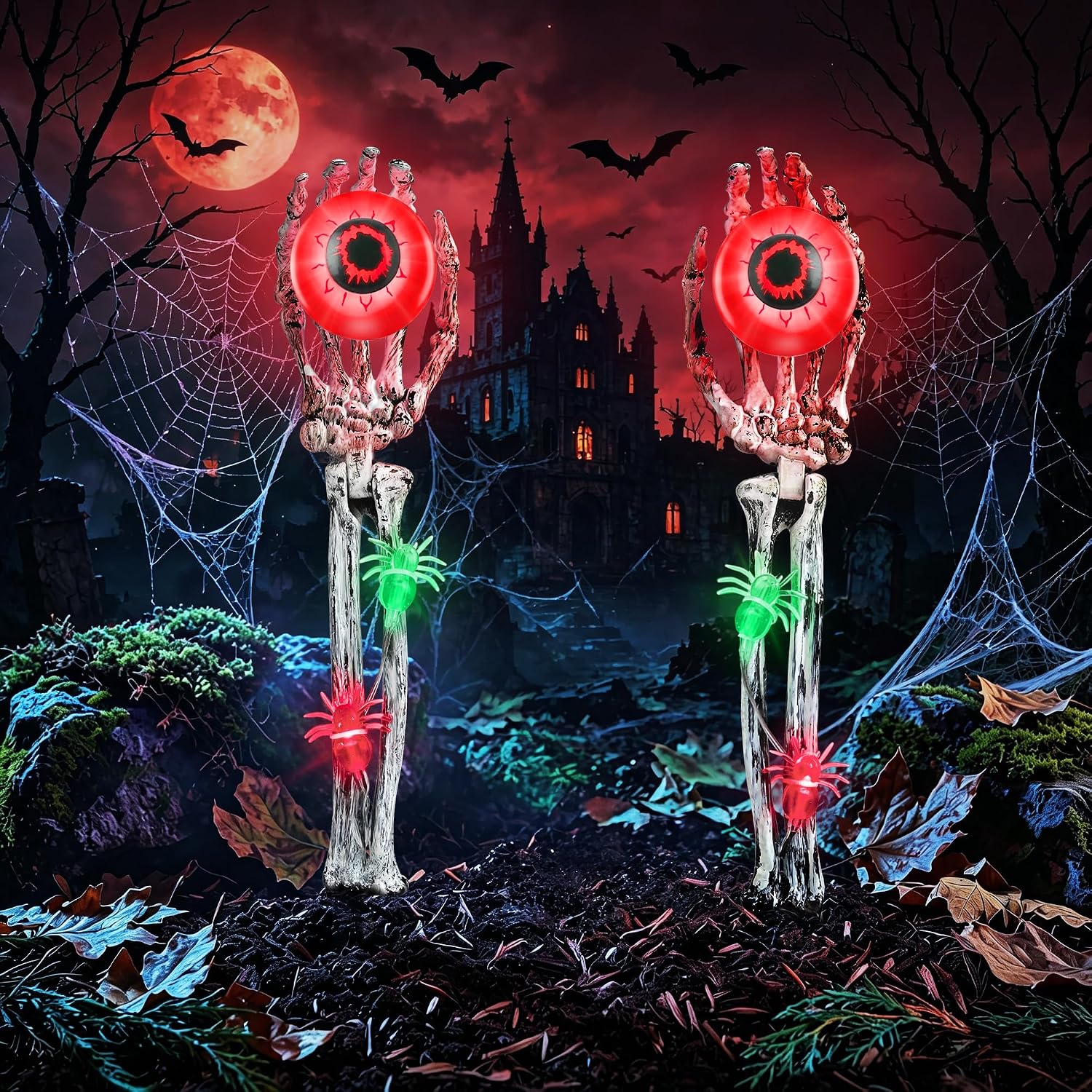 Detalle de Skeleton Hand Halloween Stake Lights, 2-Pack