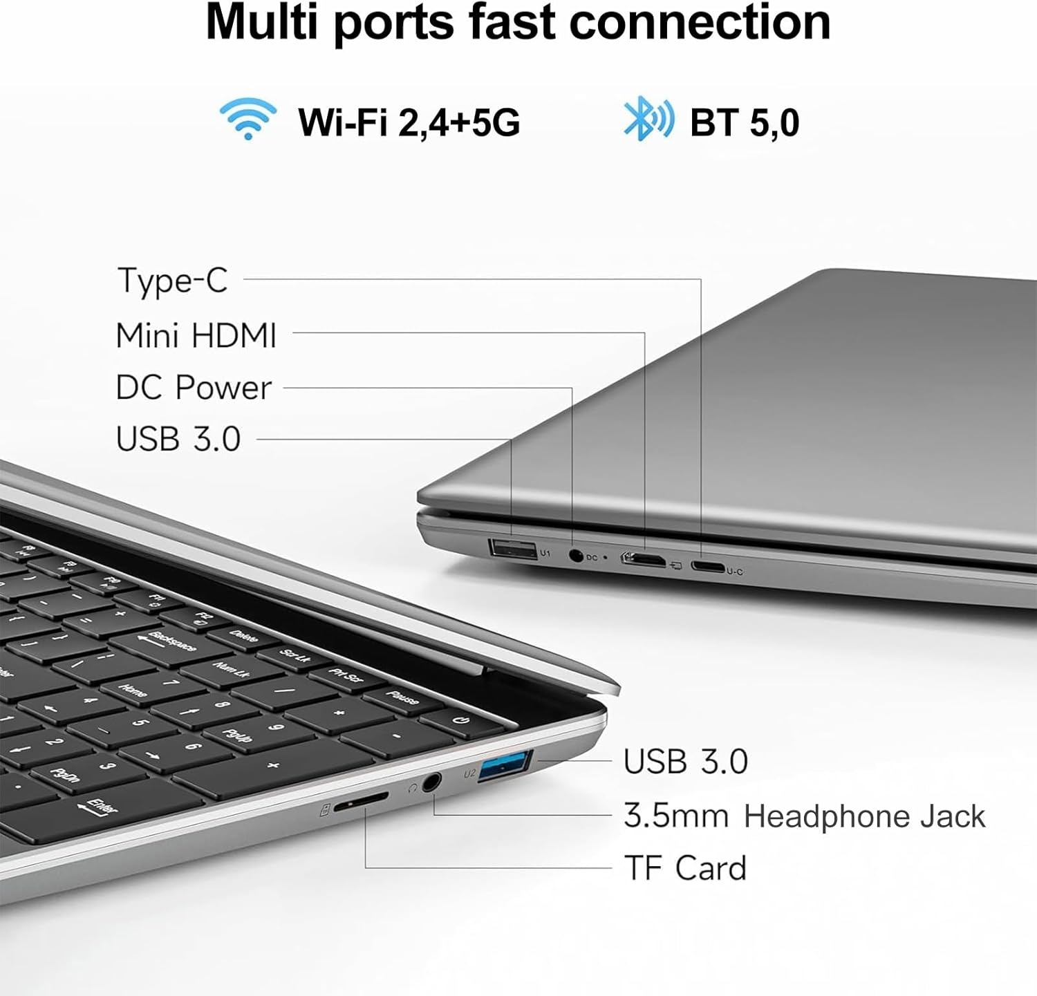 Detalle de jumper Laptop 15,6 Zoll FHD – 12 GB RAM, 512 GB SSD, 5205U Prozessor