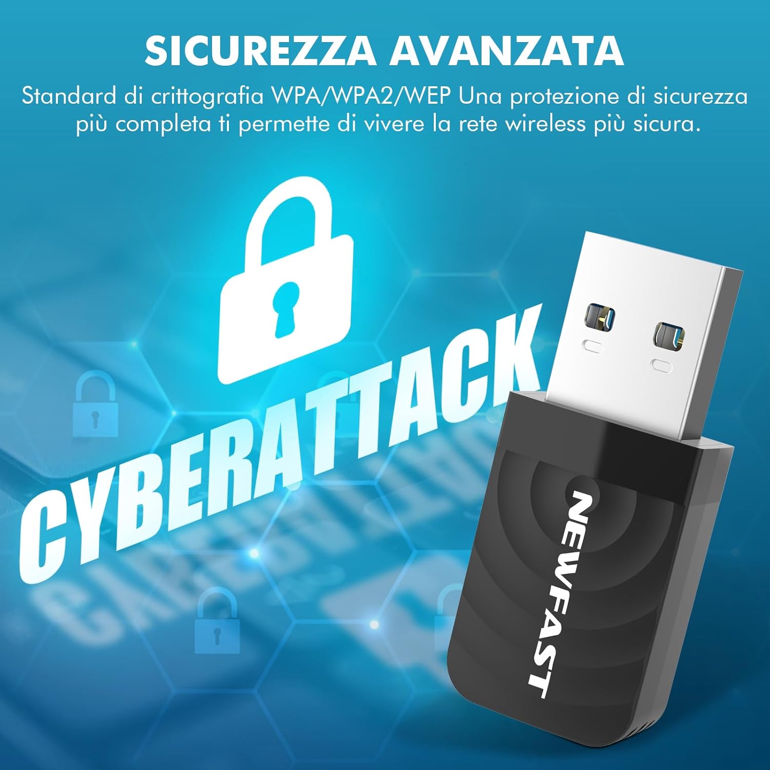 Thumbnail 4 de NEWFAST NF-U323V1 Adattatore WiFi USB AC1300 1300 Mbps 📶