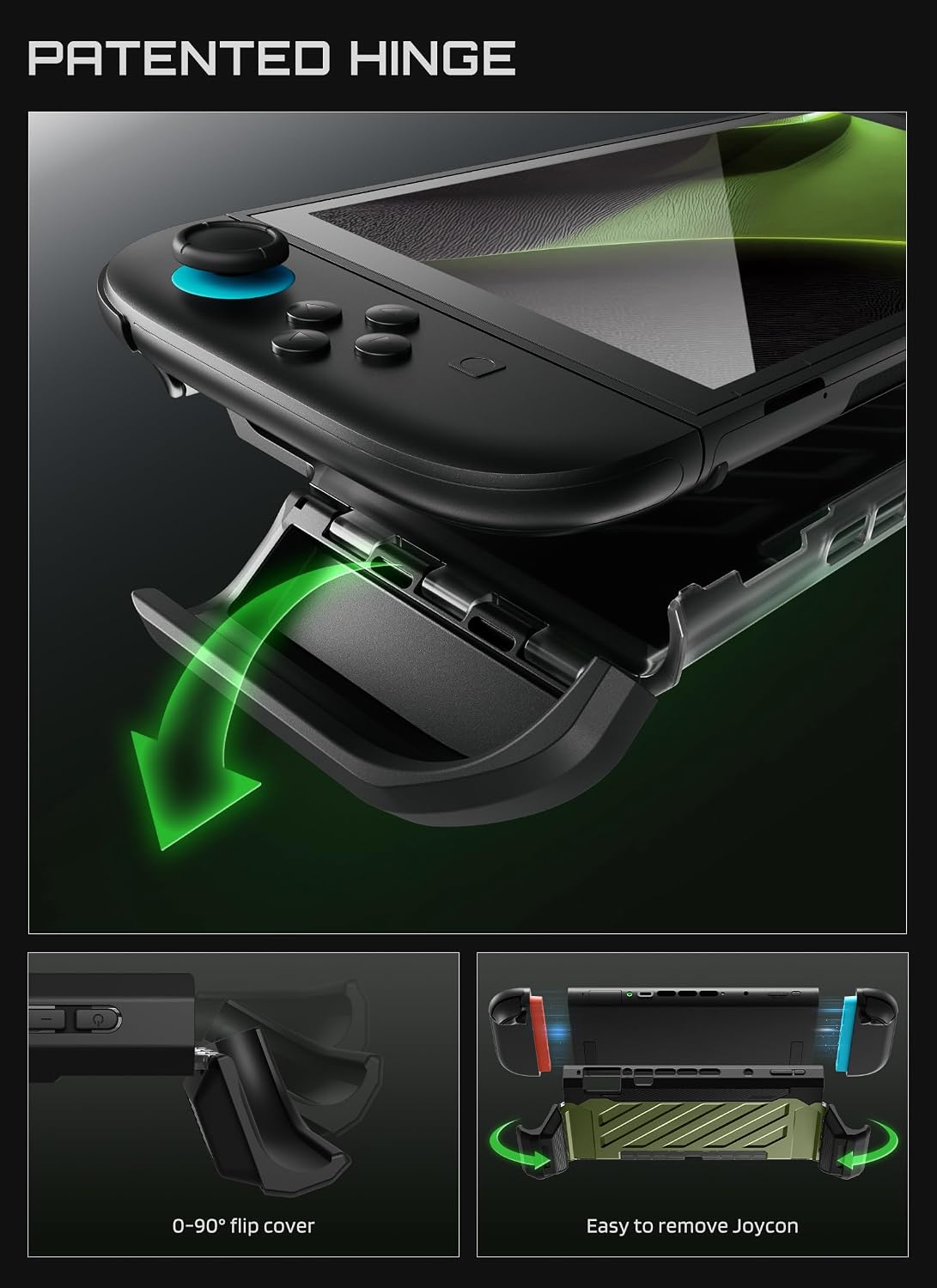 Detalle de SUPCASE Unicorn Beetle Pro SUP-Switch2025-UBPro Nintendo Switch 2 Case, Green