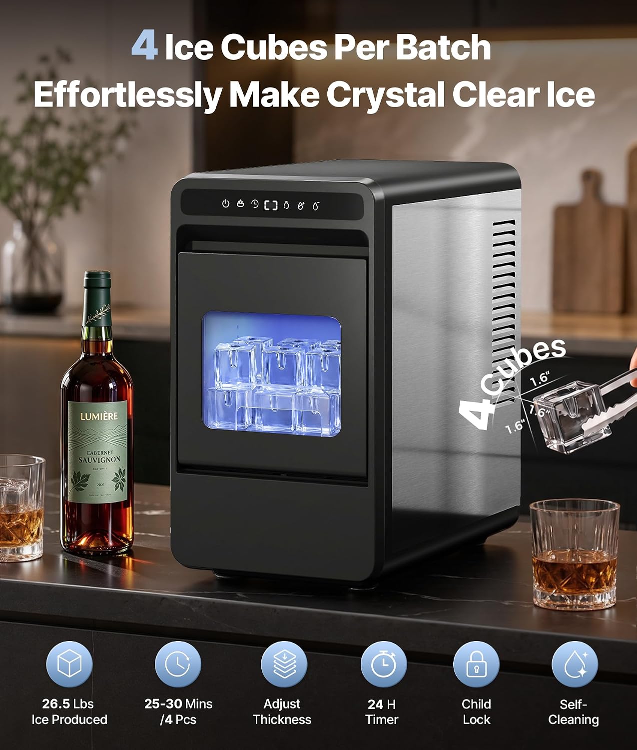 Detalle 2 de Oylus Clear Ice Maker 1.6-Inch