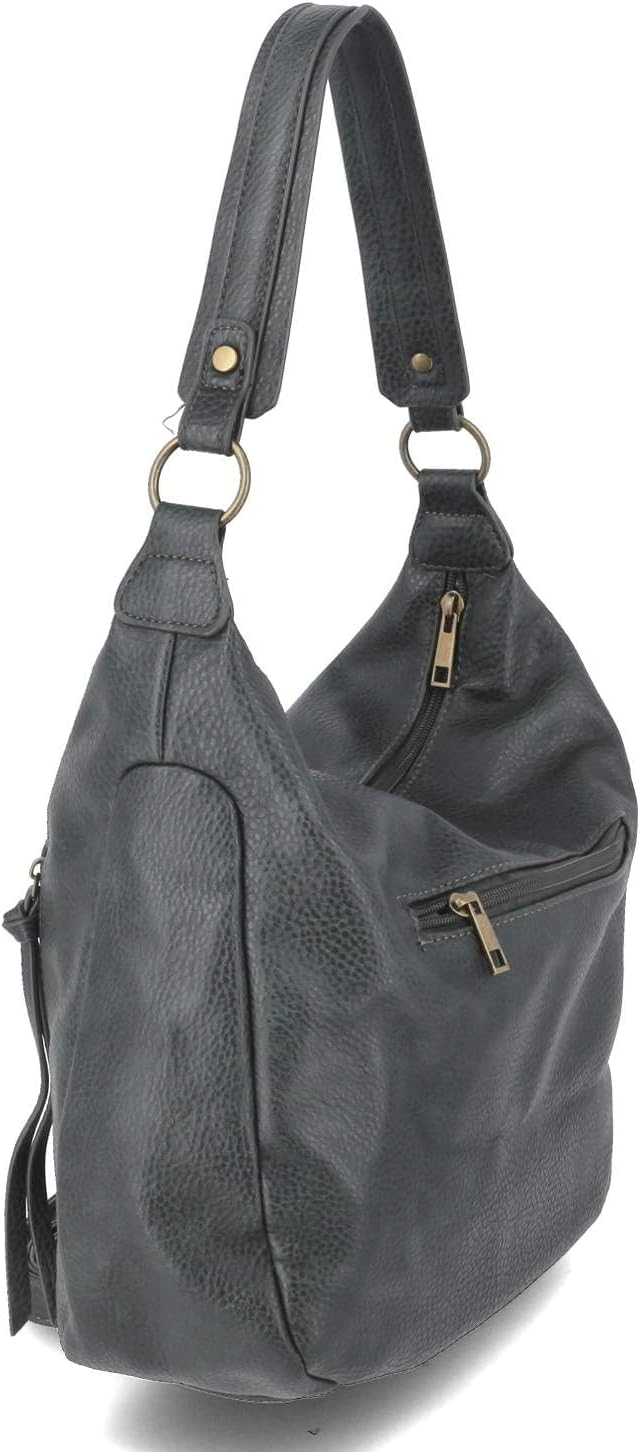 Detalle de Rieker Damen H1016 Umhängetasche – Trendige Handtasche mit abnehmbarem Gurt