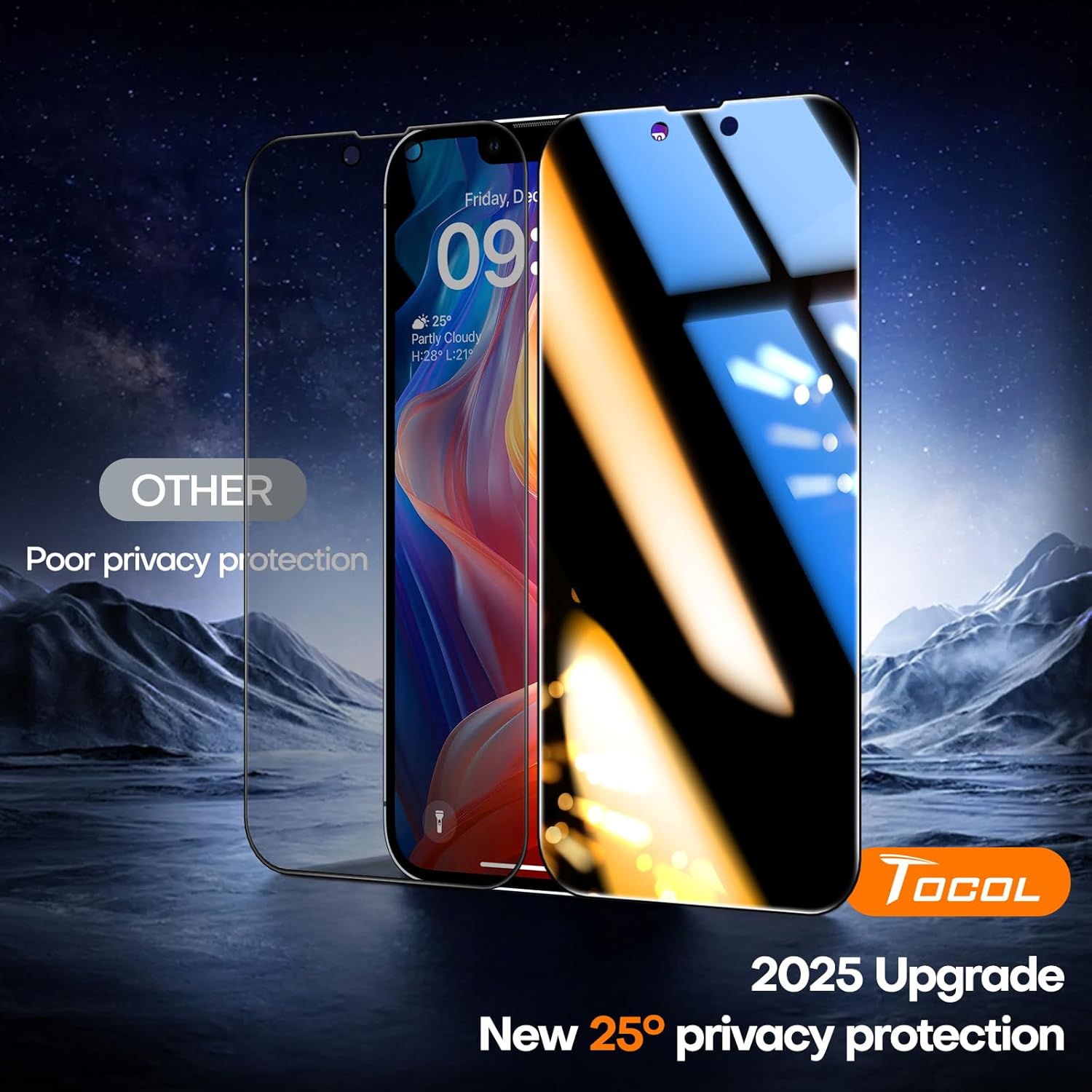 Detalle 2 de TOCOL iPhone 13 Pro 6.1 Privacy Screen Protector