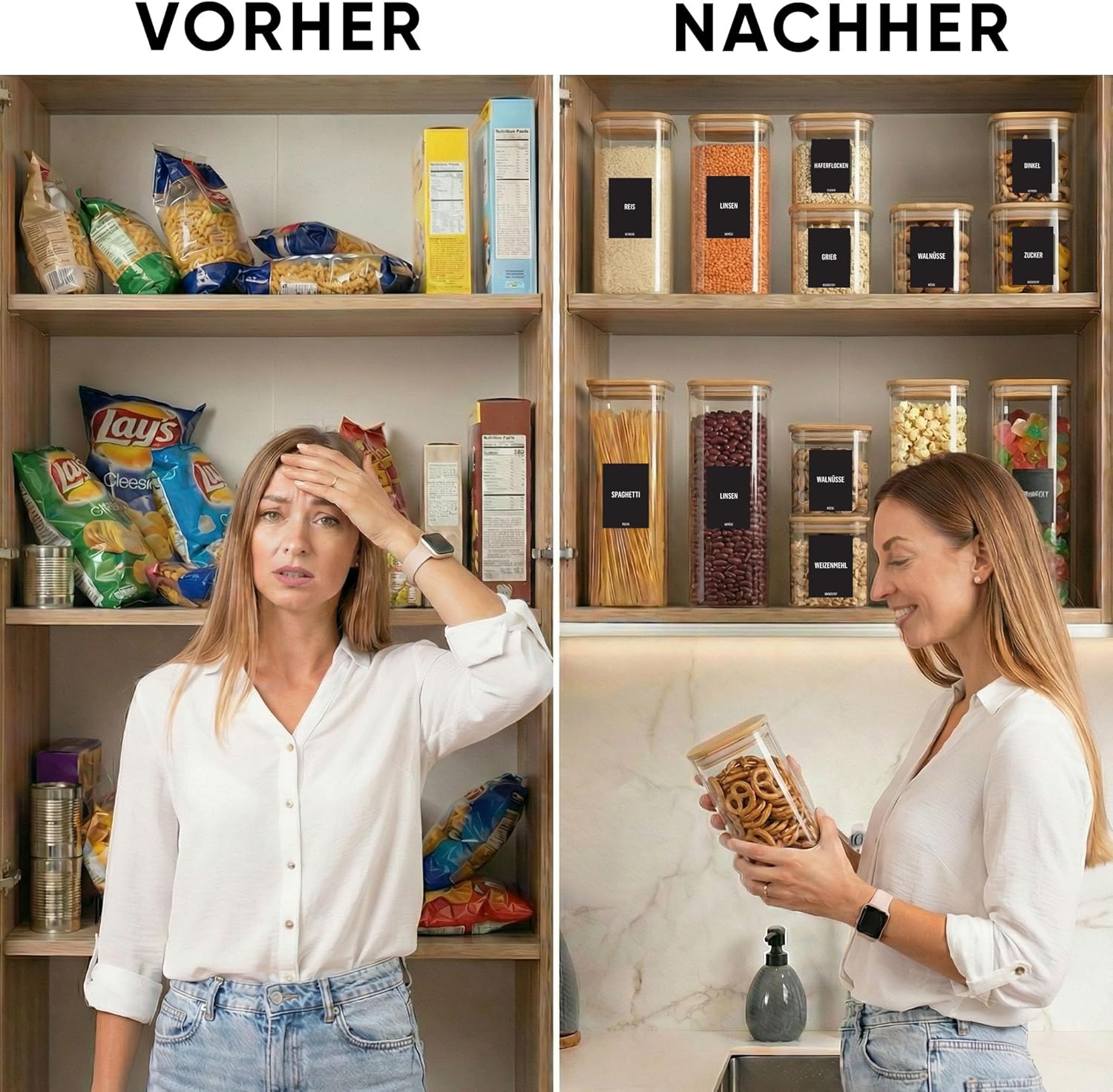 Thumbnail 4 de Deco haus Vorratsgläser mit Deckel 6er Set