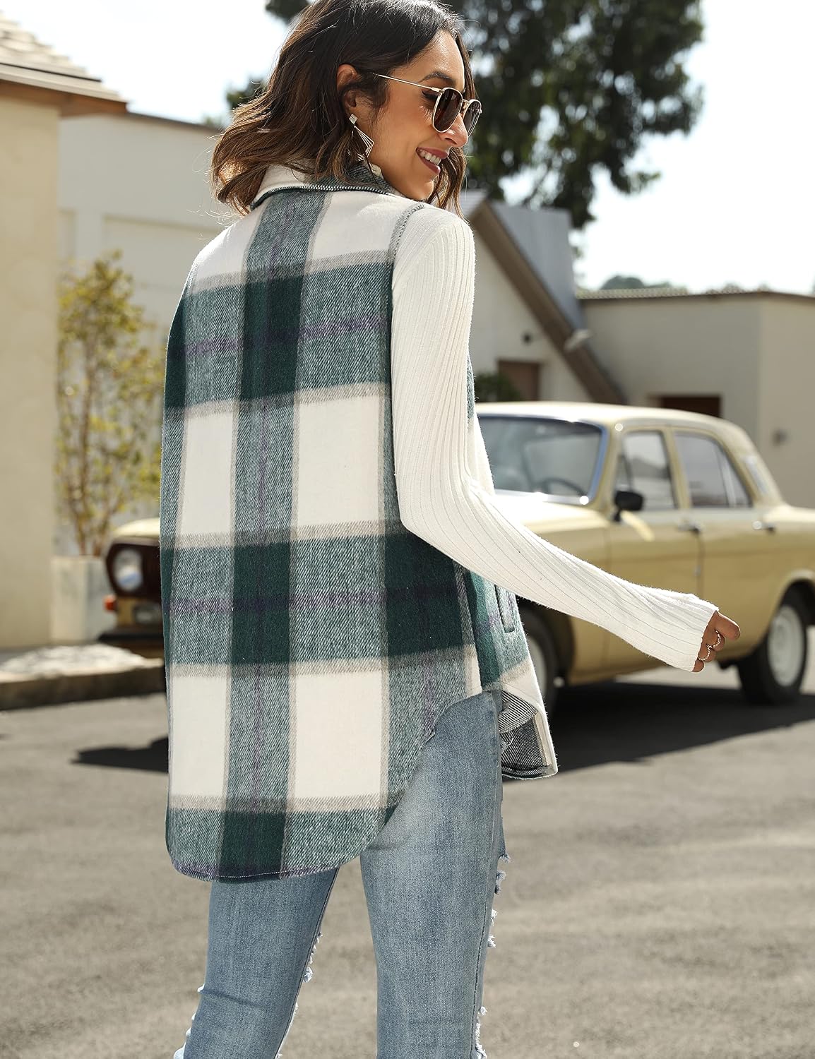 Thumbnail 6 de Tanming Women's Plaid Vest in Brushed Flannel