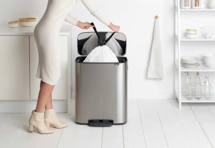 Thumbnail 7 de Brabantia Bo Treteimer 60 Liter Edelstahl Fingerprint Proof + Müllbeutel (120 Stück) 🗑