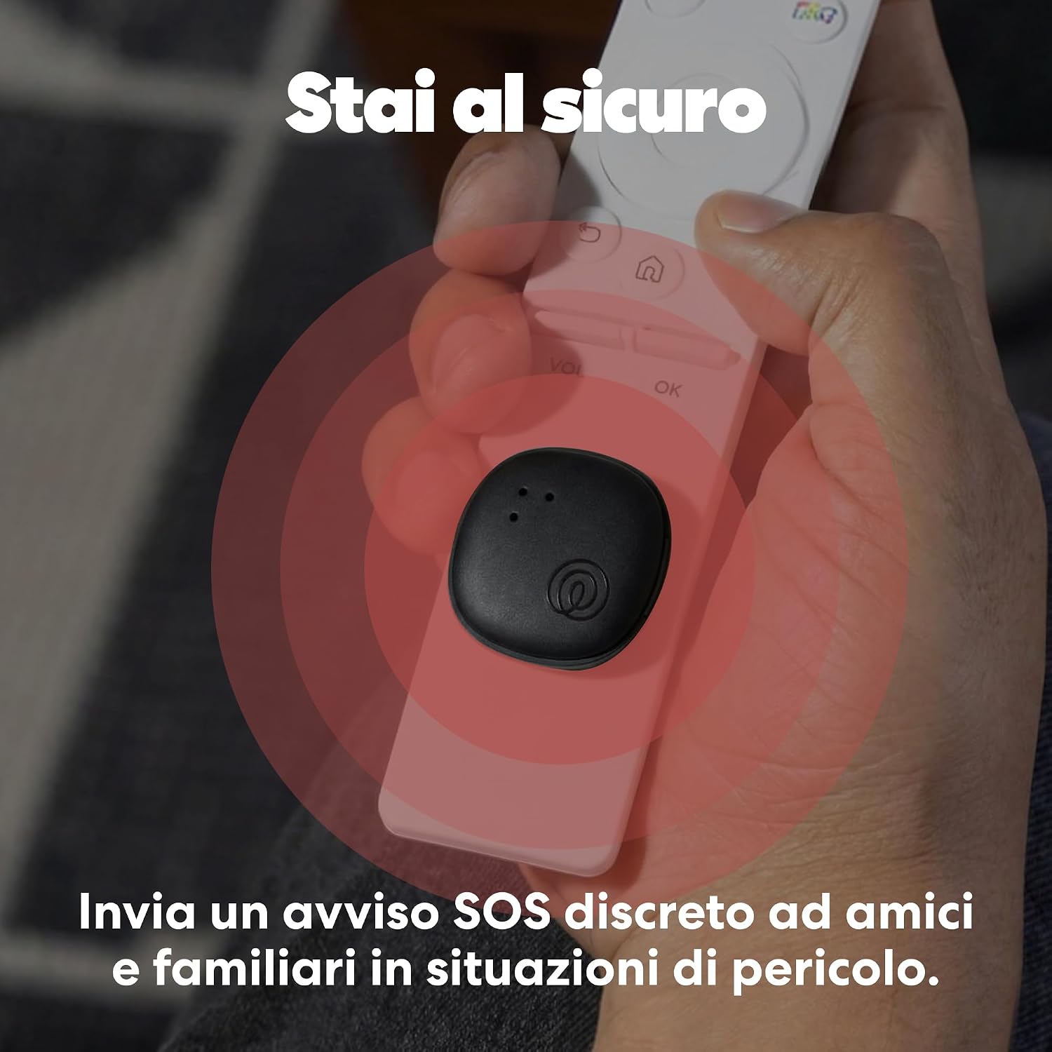 Detalle 2 de Life360 Tile Sticker - Piccolo tracker Bluetooth (Nero) | Localizza oggetti con Life360