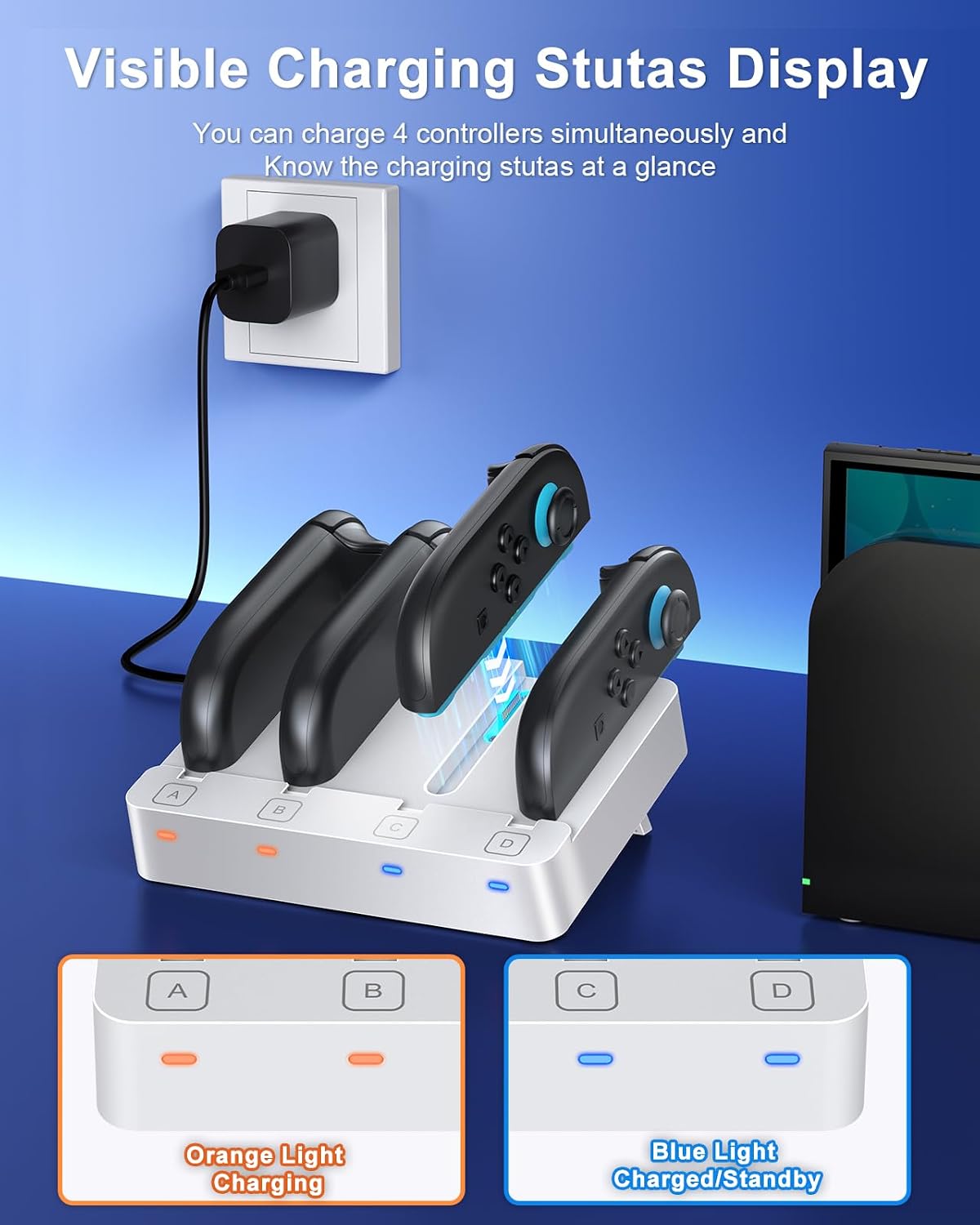 Detalle de Controller Charging Dock for Switch 2
