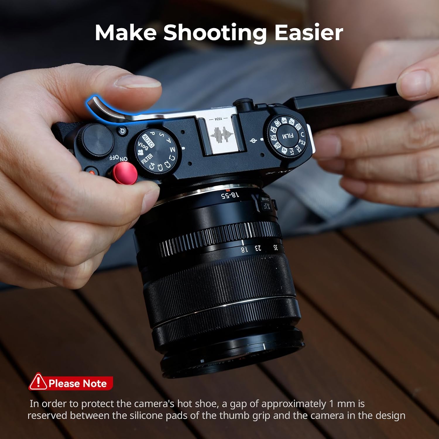 Thumbnail 6 de SMALLRIG Daumengriff mit Blitzschuhabdeckung für FUJIFILM X-M5 (Silber) – 4877B