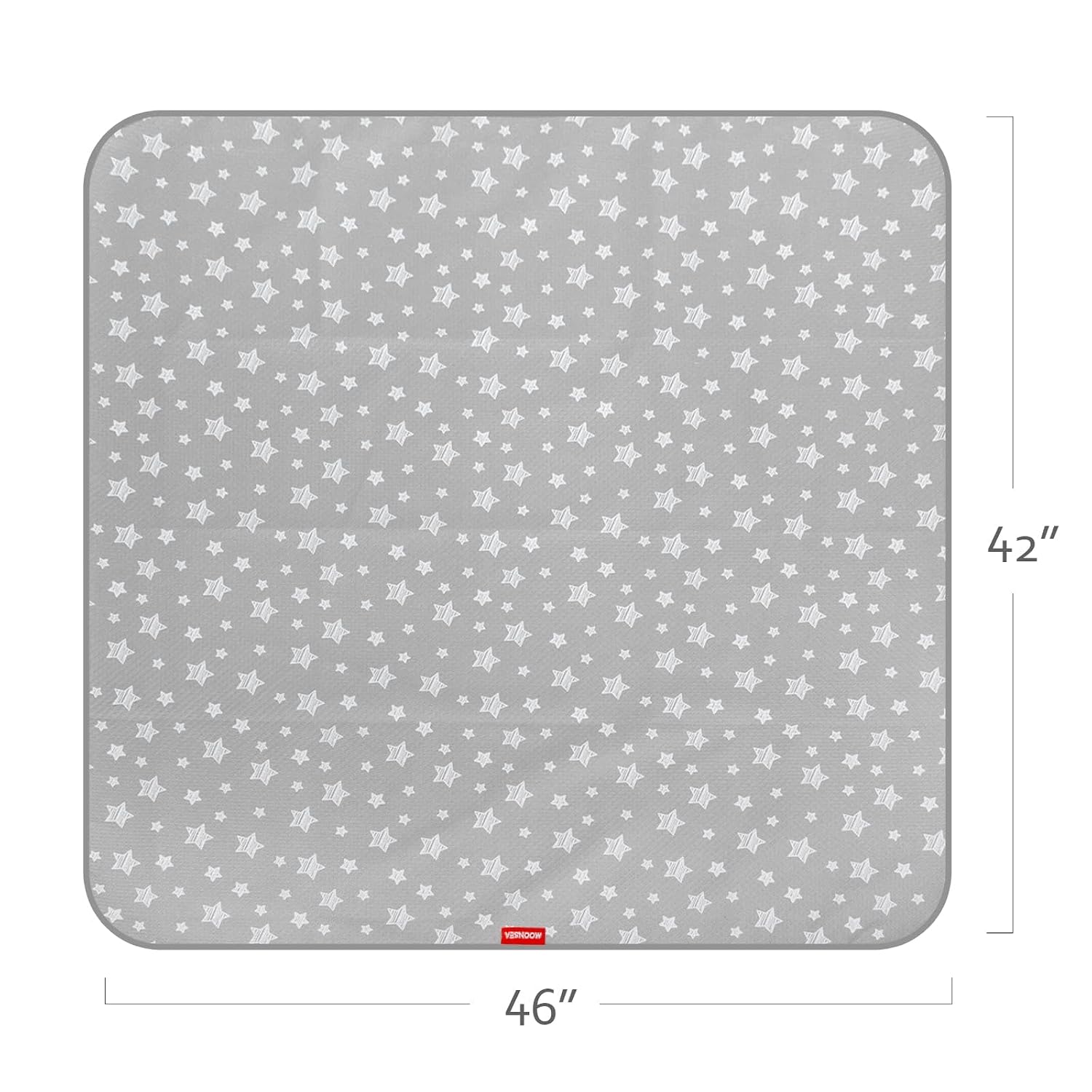 Thumbnail 4 de Moonsea Grey Star Splat Mat for High Chairs, 42 x 46 Inches