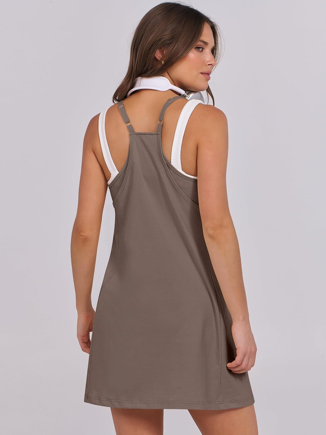 Thumbnail 4 de ANRABESS Women Summer Dress 2026 Beach Vacation Tennis Romper Dress with Built-In Shorts