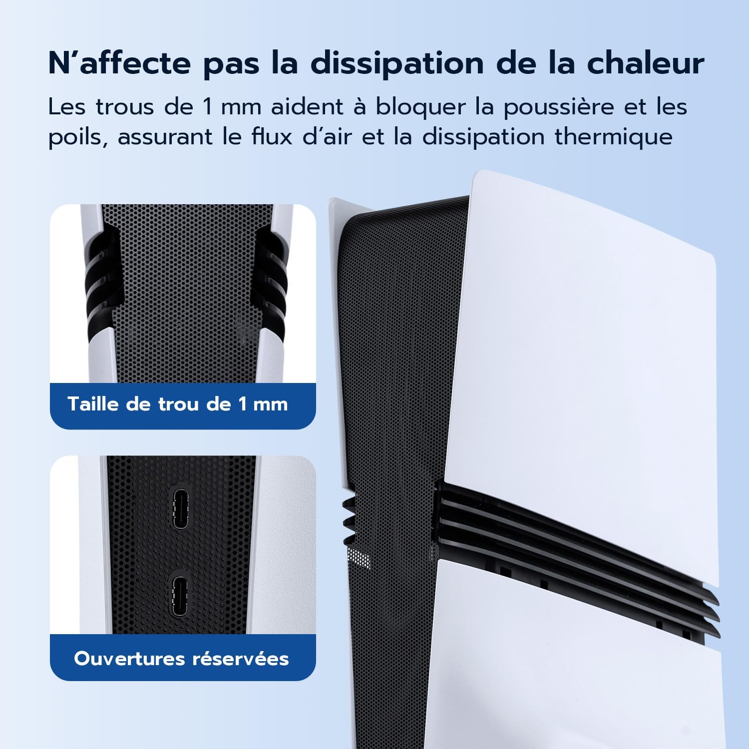 Thumbnail 3 de McBazel PS5 Pro Housse anti-poussière 8 en 1 (bouchons + écran latéral) pour ports et lecteur optique