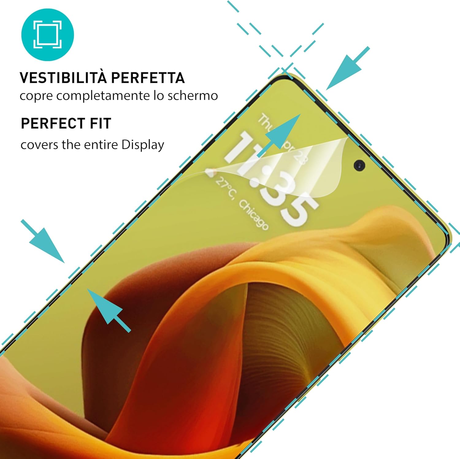 Thumbnail 1 de smartect Pellicola Protettiva TPU per Motorola Moto G85 5G (2 pezzi) – Full Cover, anti-bolle e anti-impronte