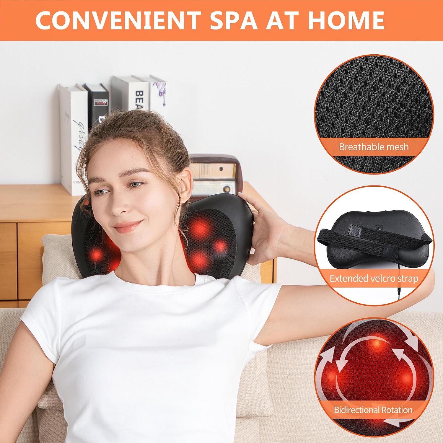 Thumbnail 5 de Cuscino massaggiante Shiatsu 3 velocità per collo