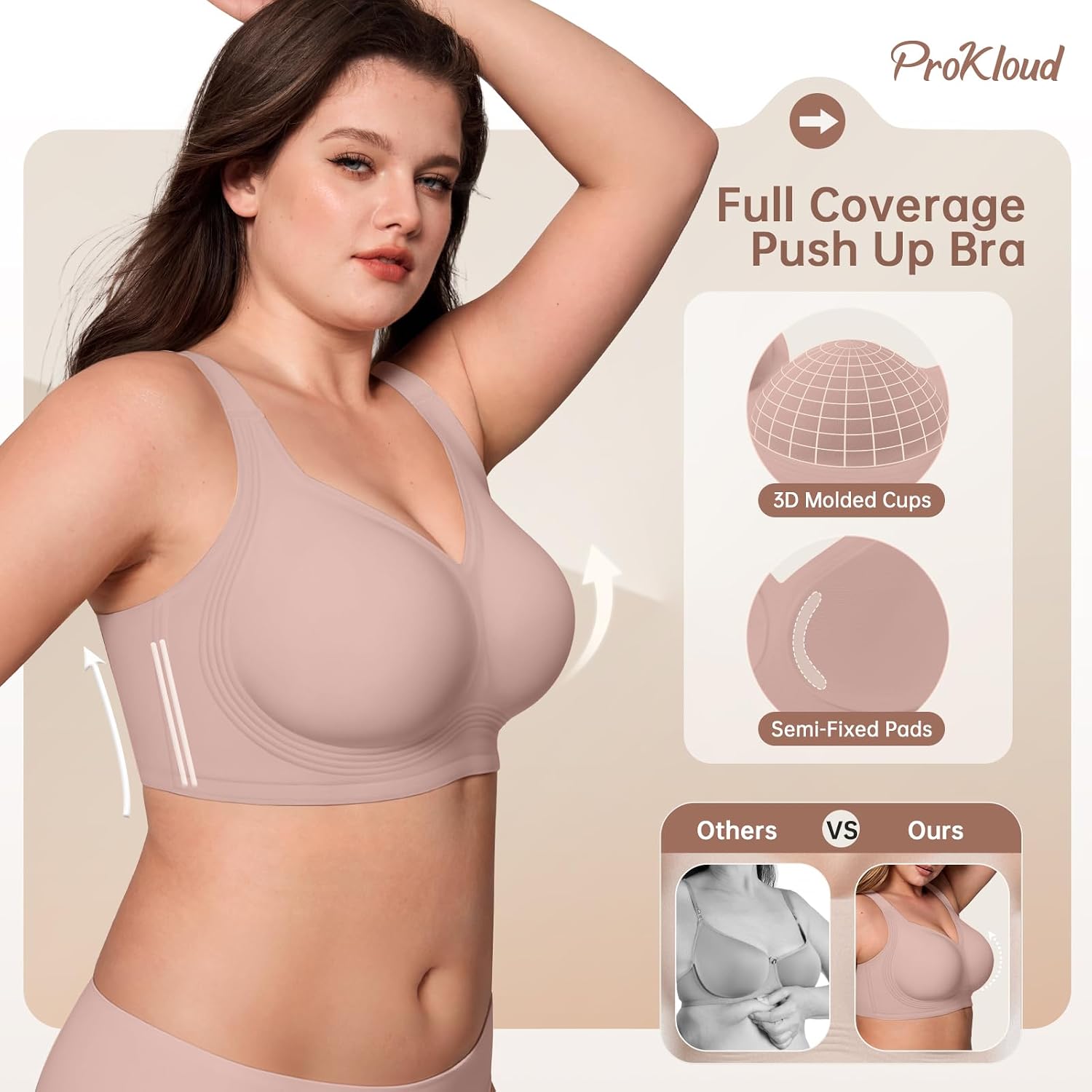 Detalle de ProKloud Jelly Bras Wireless Full Coverage 5XL