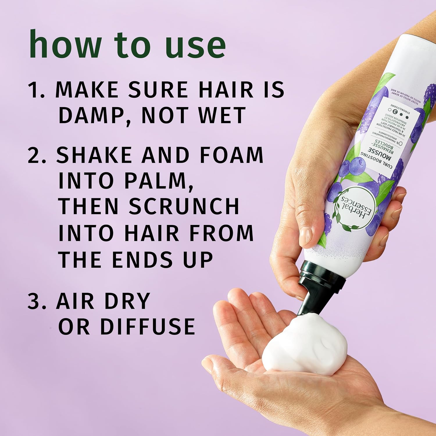 Thumbnail 6 de Herbal Essences Curl Boosting Mousse, 3-Pack, 6.8 fl oz Each, 24-Hour Frizz Protection