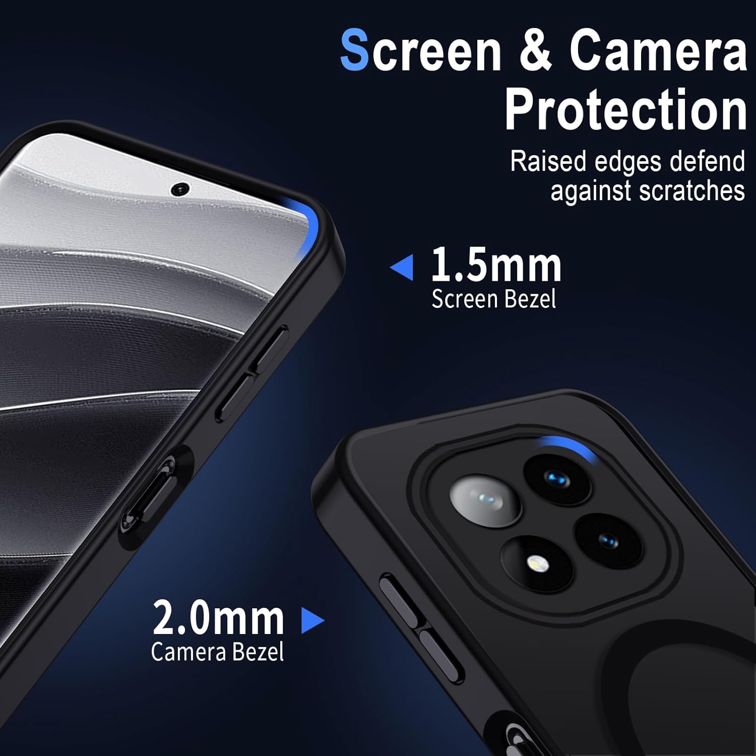Thumbnail 5 de XTCASE Cover Magnetica per Xiaomi Redmi Note 14 Pro 5G/Poco X7 5G – Custodia Traslucida Opaca in TPU con Protezione Antiurto