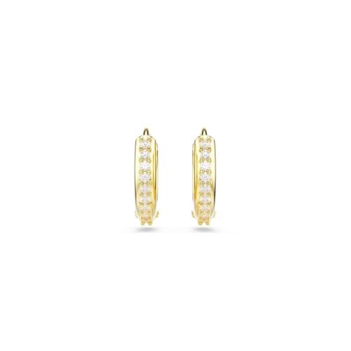 Thumbnail 6 de Swarovski Matrix Hoop Earrings – Clear Crystals in Gold-Tone Setting