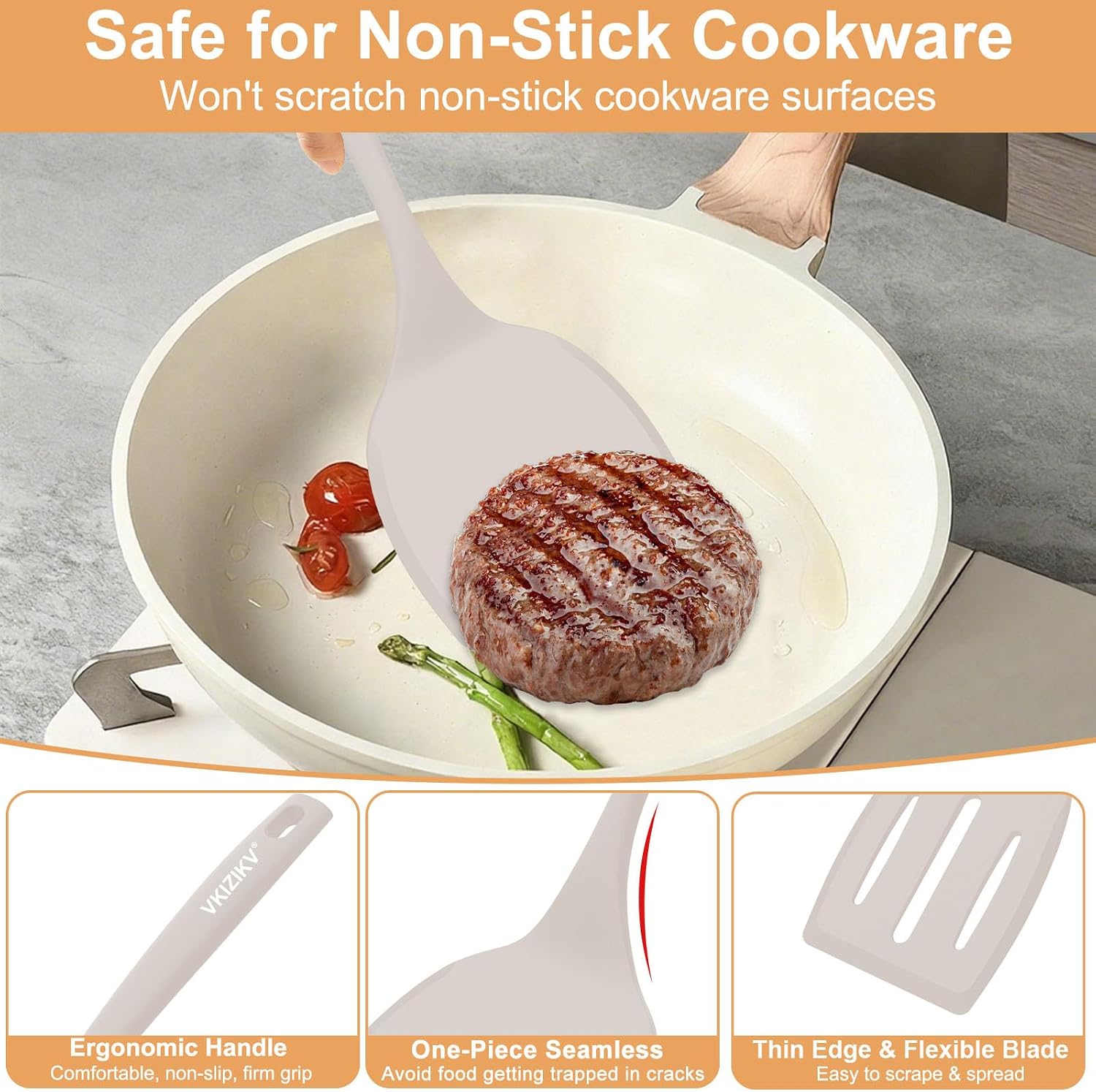Detalle 2 de VKIZIKV Silicone Spatula Set, 4-Piece