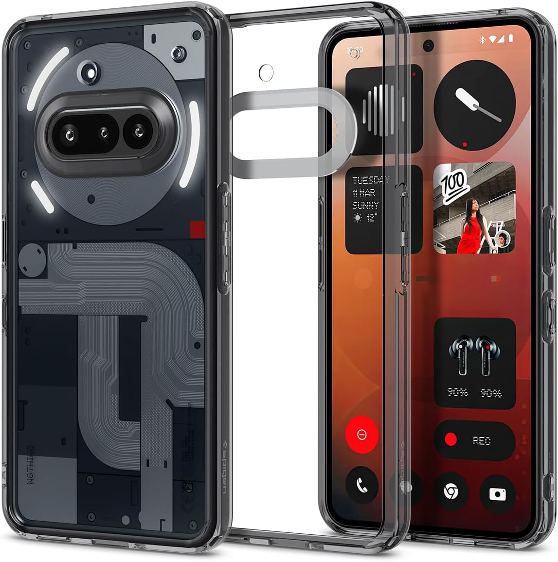 Detalle de Spigen Cover Ultra Hybrid per Nothing Phone (3a) – Space Crystal
