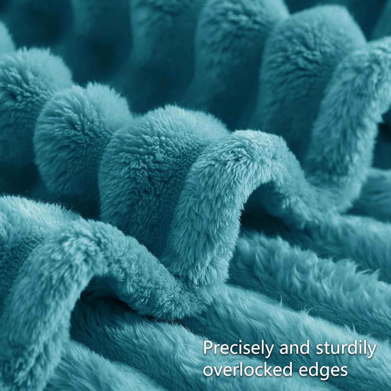 Thumbnail 4 de RUIKASI Kuscheldecke Türkis (150x200 cm) – flauschige Fleece- und Couchdecke für Wohnzimmer & Sofa