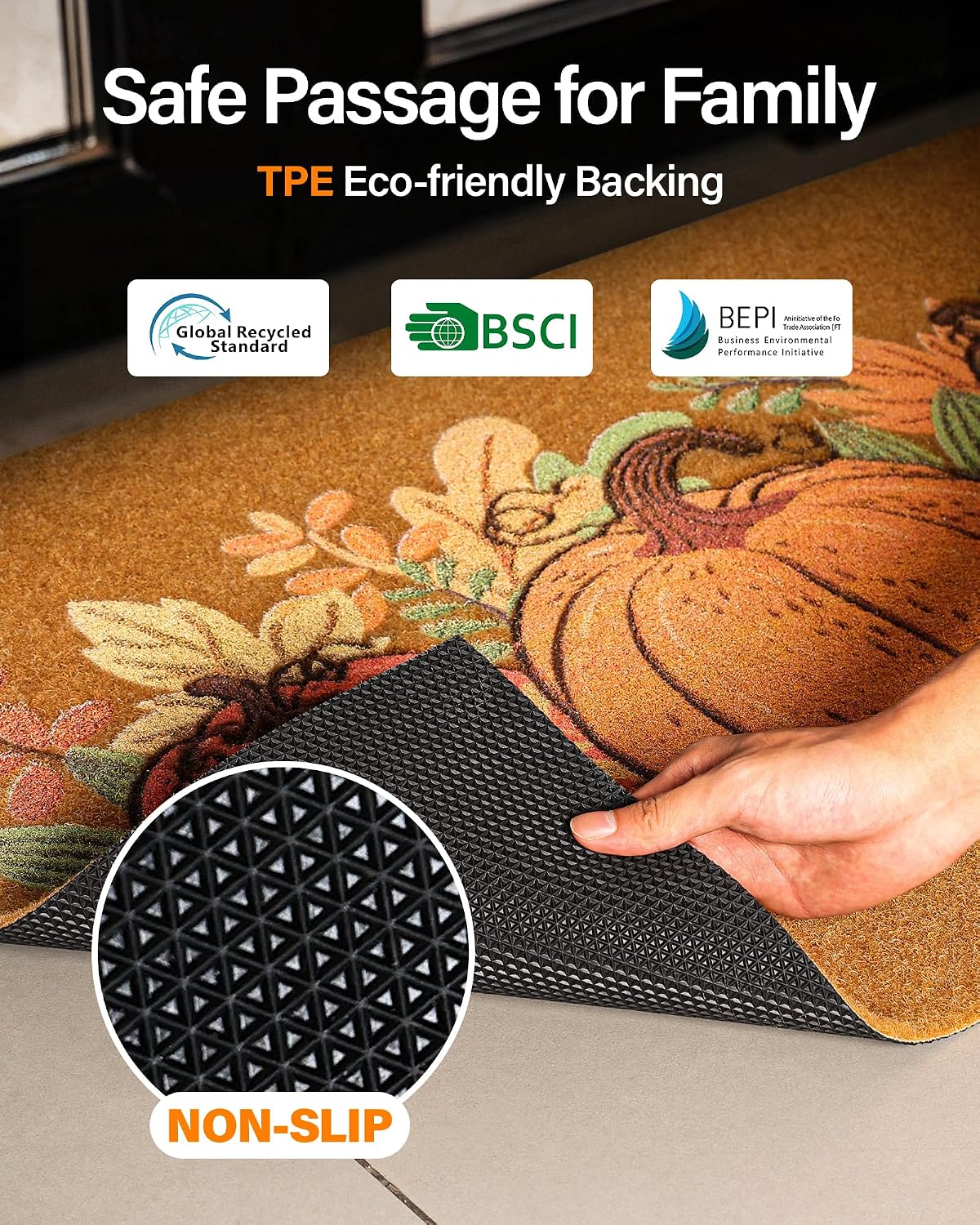Detalle de SAKSUN Outdoor Door Mat 17 x 30 Inches