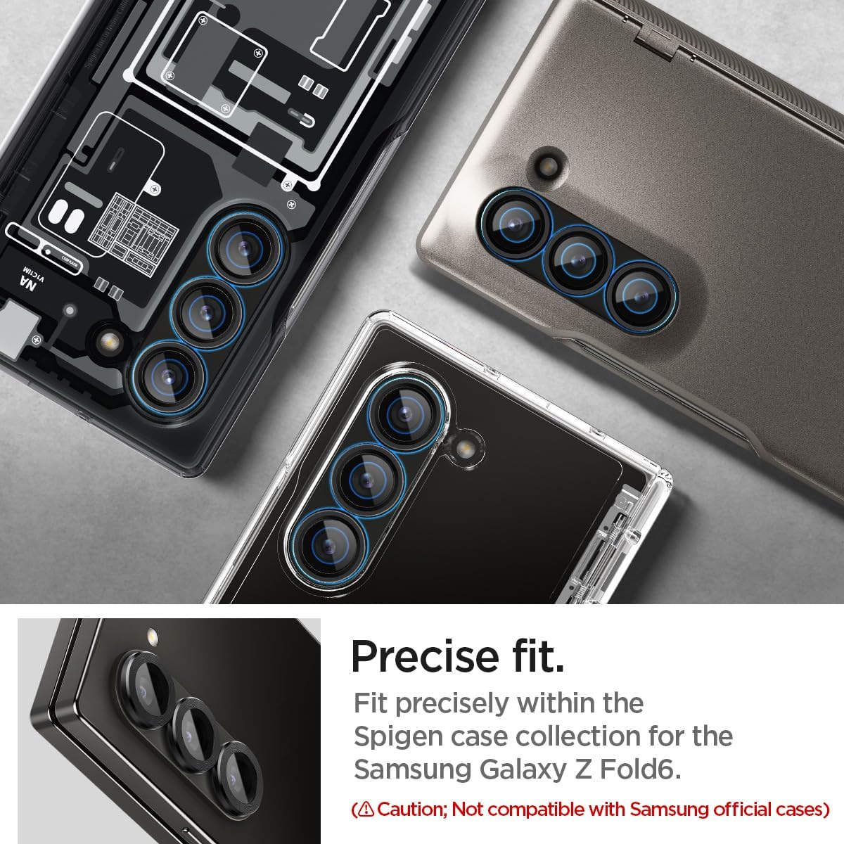 Detalle 2 de Spigen Glas.tR EZ Fit Pro - Protector Cámara Samsung