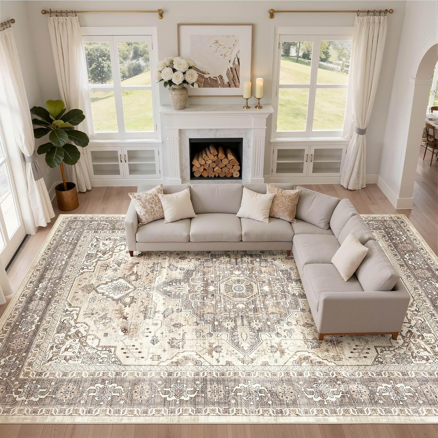 Detalle de LOONGRUG 12x18 Washable Rug