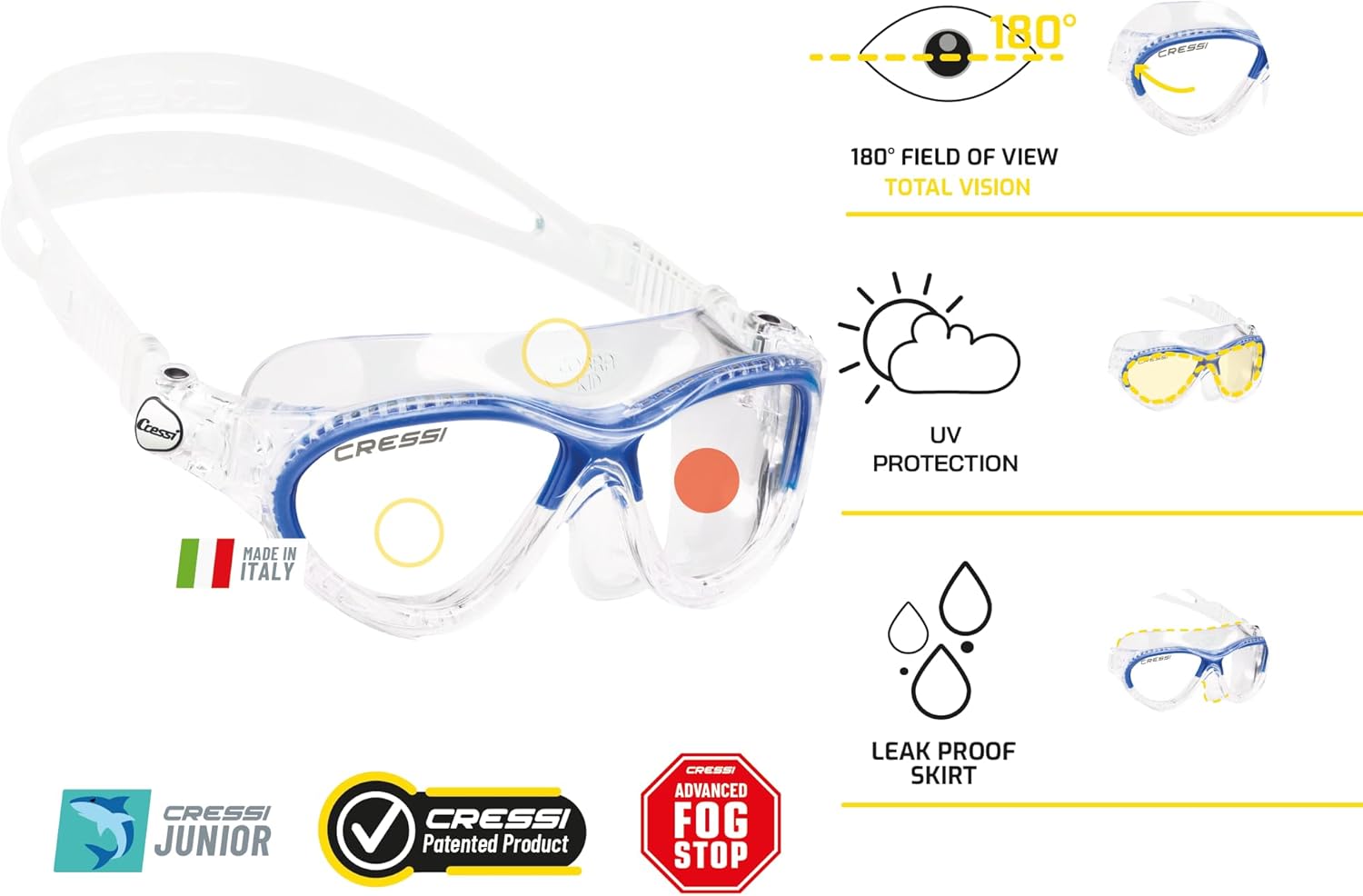 Thumbnail 1 de Cressi Swim Cobra Lunettes de Natation Bleu foncé – confort et durabilité pour enfants