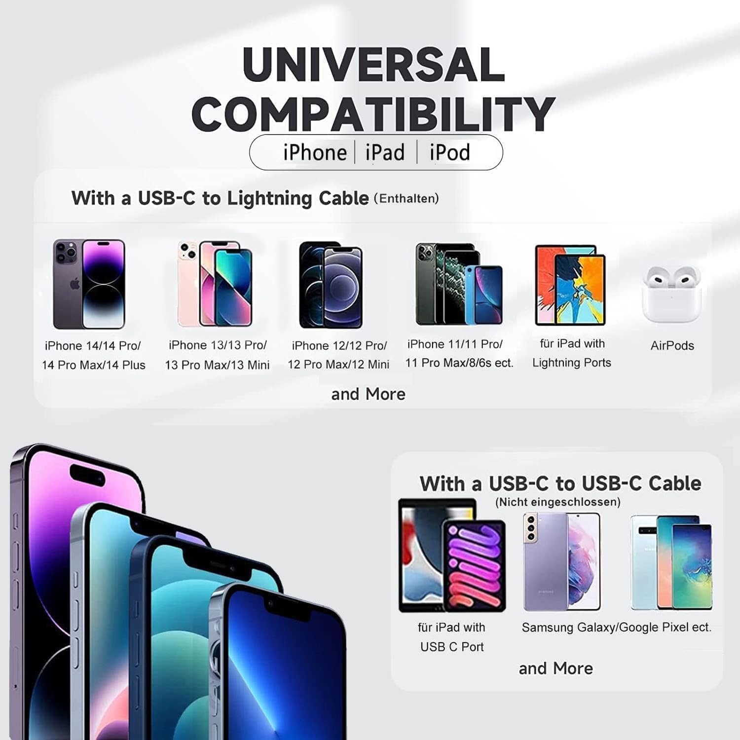 Thumbnail 6 de iPhone Schnellladegerät 25W USB-C Ladegerät mit 2M Kabel