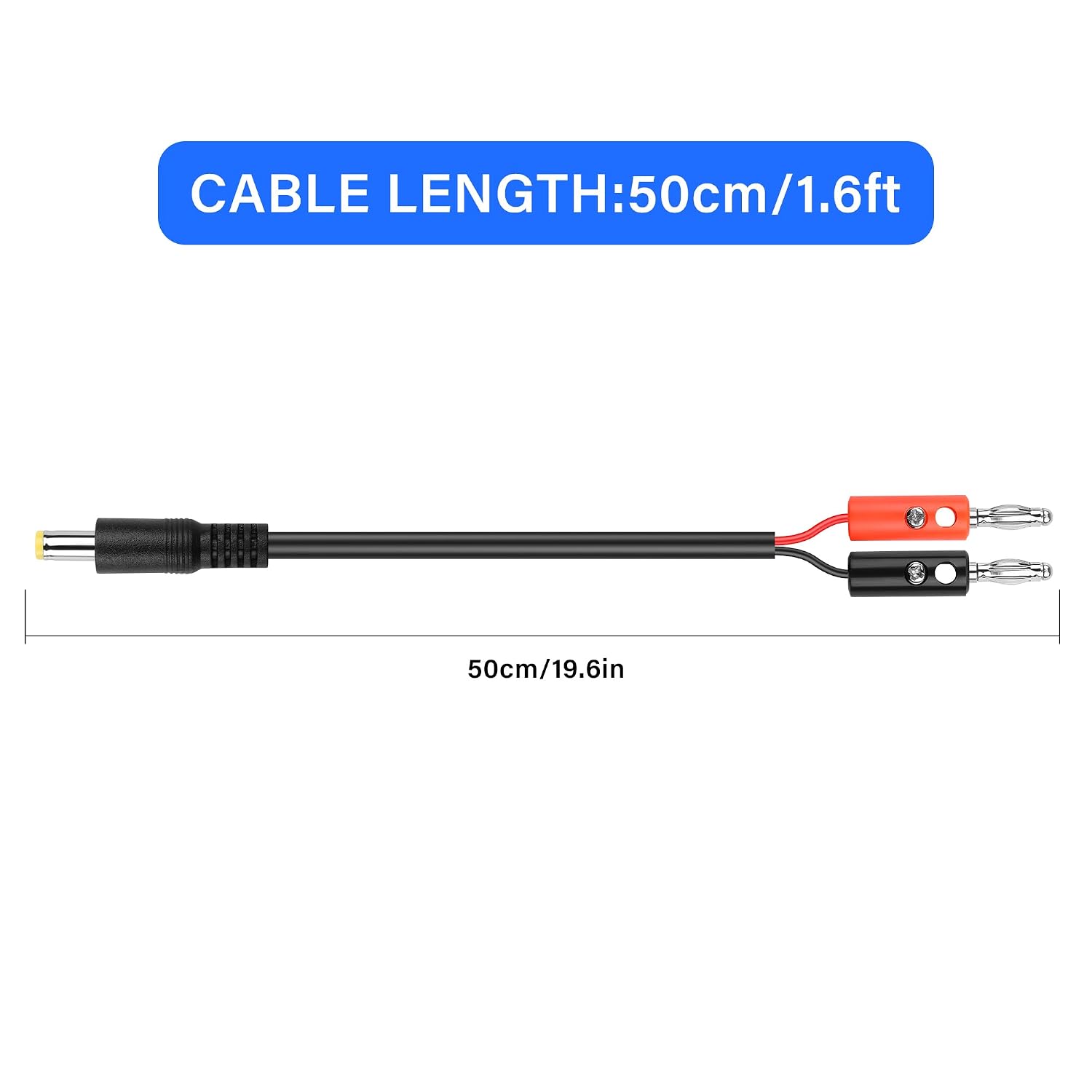 Detalle 2 de Banana plug cable 18AWG 0.5M 2 pack