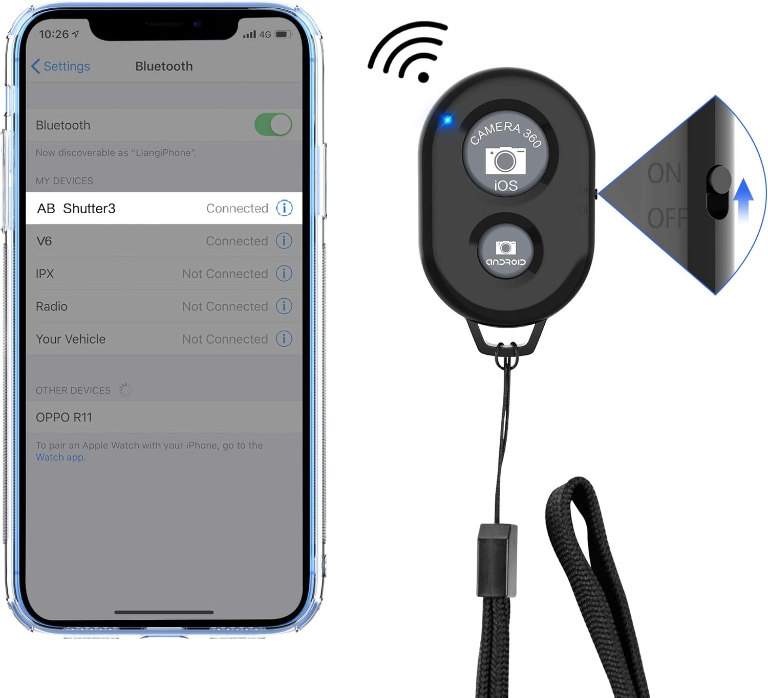 Detalle 2 de Zttopo Bluetooth camera remote for phones