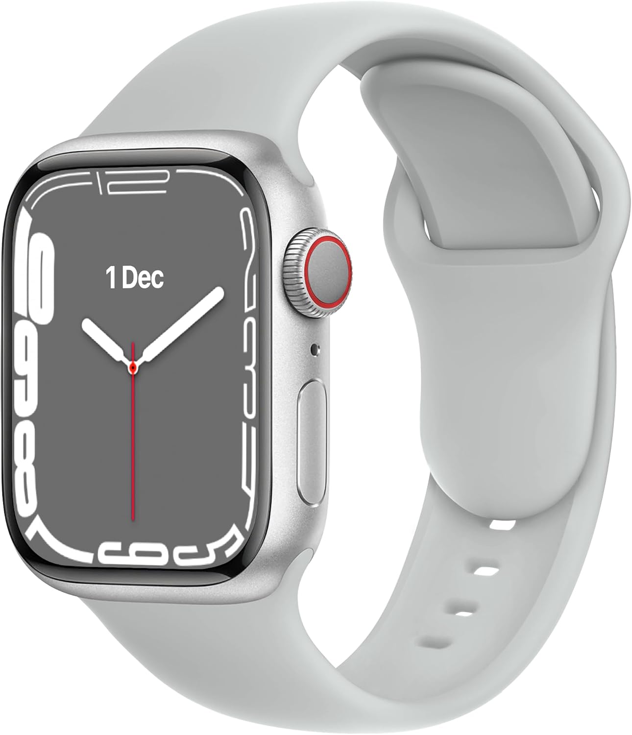 Detalle de DONEGANI C1B Cinturino silicone per Apple Watch – compatibile con Ultra 2 e Serie 10/9/8/7/6/5/4/3/SE (taglie 38–49 mm)