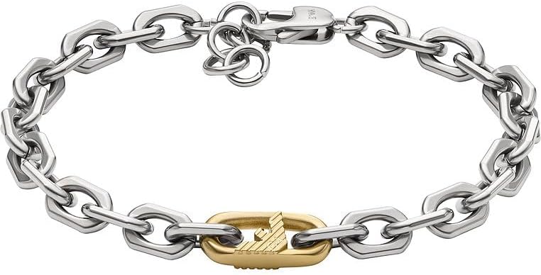 Thumbnail 3 de Emporio Armani Herrenarmband aus Edelstahl – Bi-Color-Finish, gebürstet, Karabinerverschluss