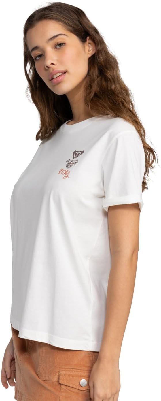 Detalle de Roxy Noon Ocean T-Shirt Femme (Lot de 1) — T-shirt à enfiler pour un quotidien simple et décontracté