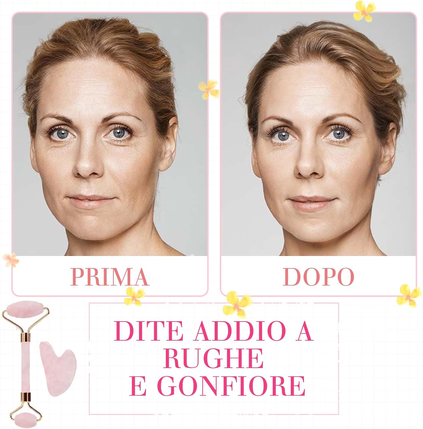Thumbnail 4 de GUGUG Gua Sha Rullo di Quarzo Rosa per il Viso
