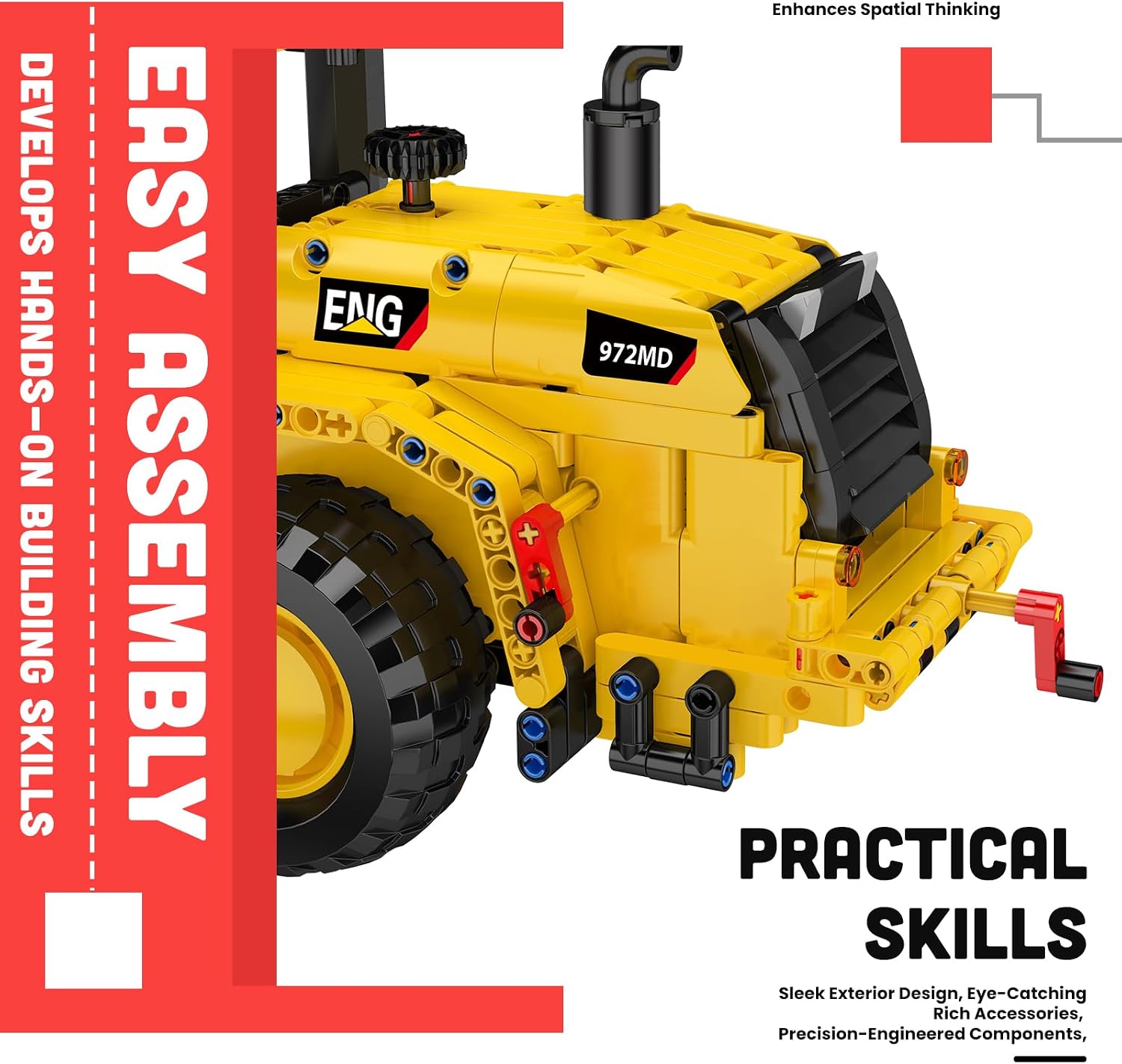 Thumbnail 4 de Mould King Technic Baggerlader Bauset 910 Teile