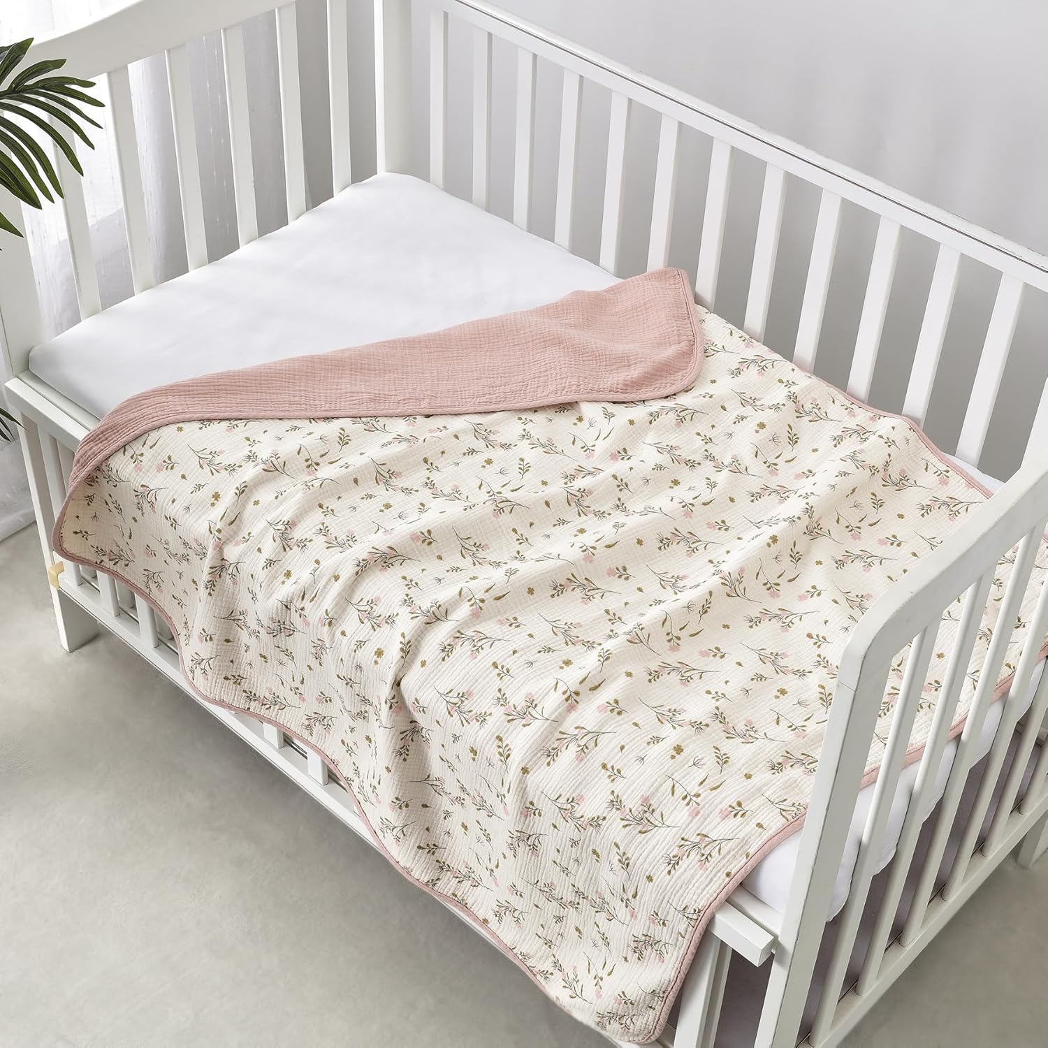 Thumbnail 3 de CREVENT 100% Organic Cotton Muslin Baby Blanket (100 x 100 cm) – Multi-use, Gift-ready