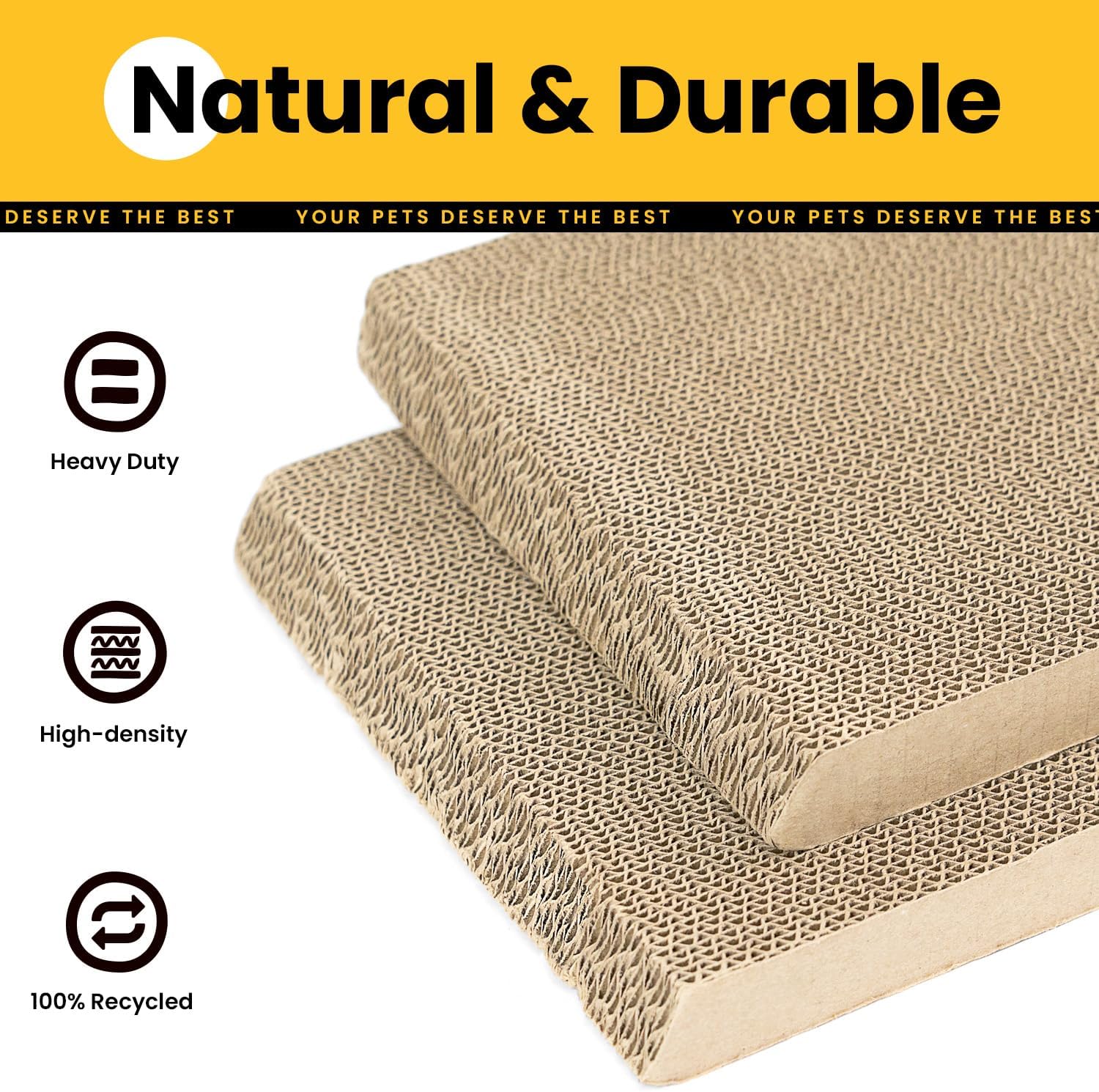 Thumbnail 6 de Conlun Cat Scratching Board A-Frame: Vertical & Horizontal Cardboard Scratcher with Solid Wood Stand