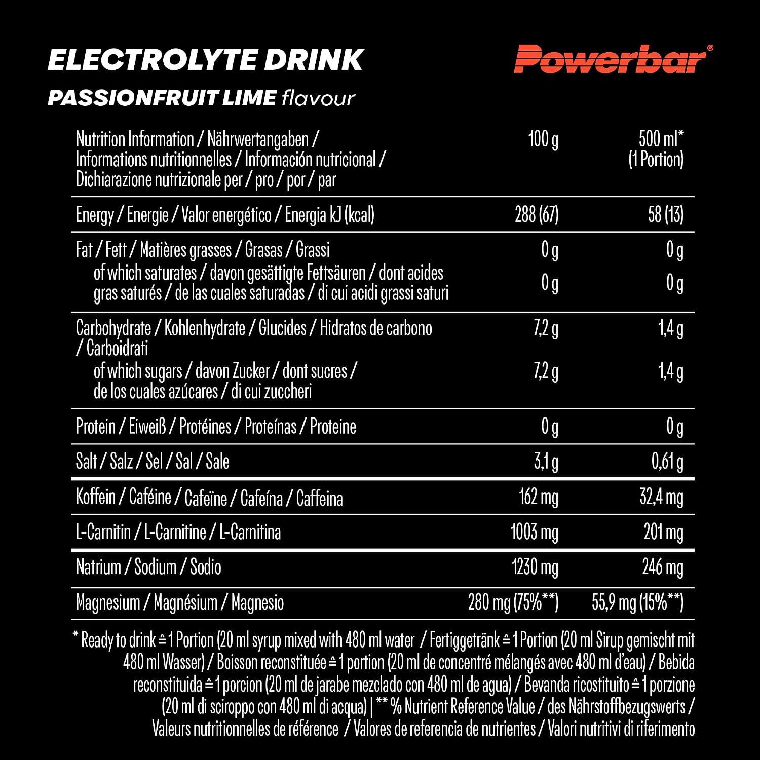Thumbnail 5 de Powerbar Elektrolyte Drink Passionfruit Lime 1000ml jarabe cero calorías 🥤