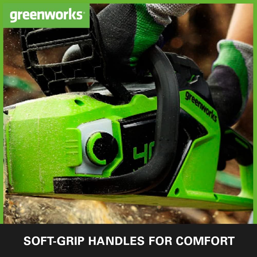 Thumbnail 4 de Greenworks GD40CS18K2X Cordless Chainsaw with Brushless Motor (40cm Bar)
