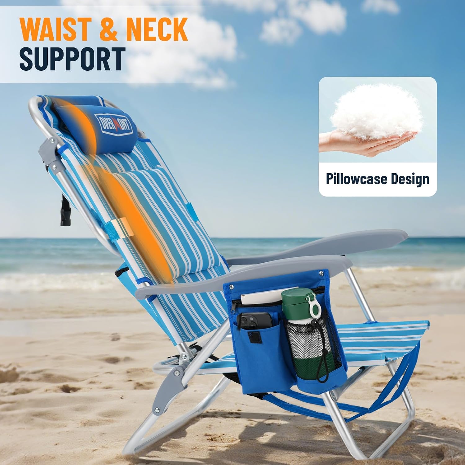 Thumbnail 6 de Overmont low beach chair, 330 lb capacity