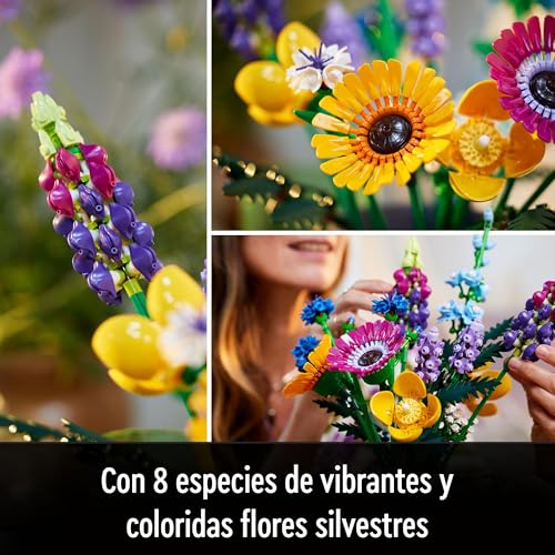 Thumbnail 2 de LEGO Botanicals Wildflower Bouquet Set 10313: ramo artificial para decorar y relajar la mente