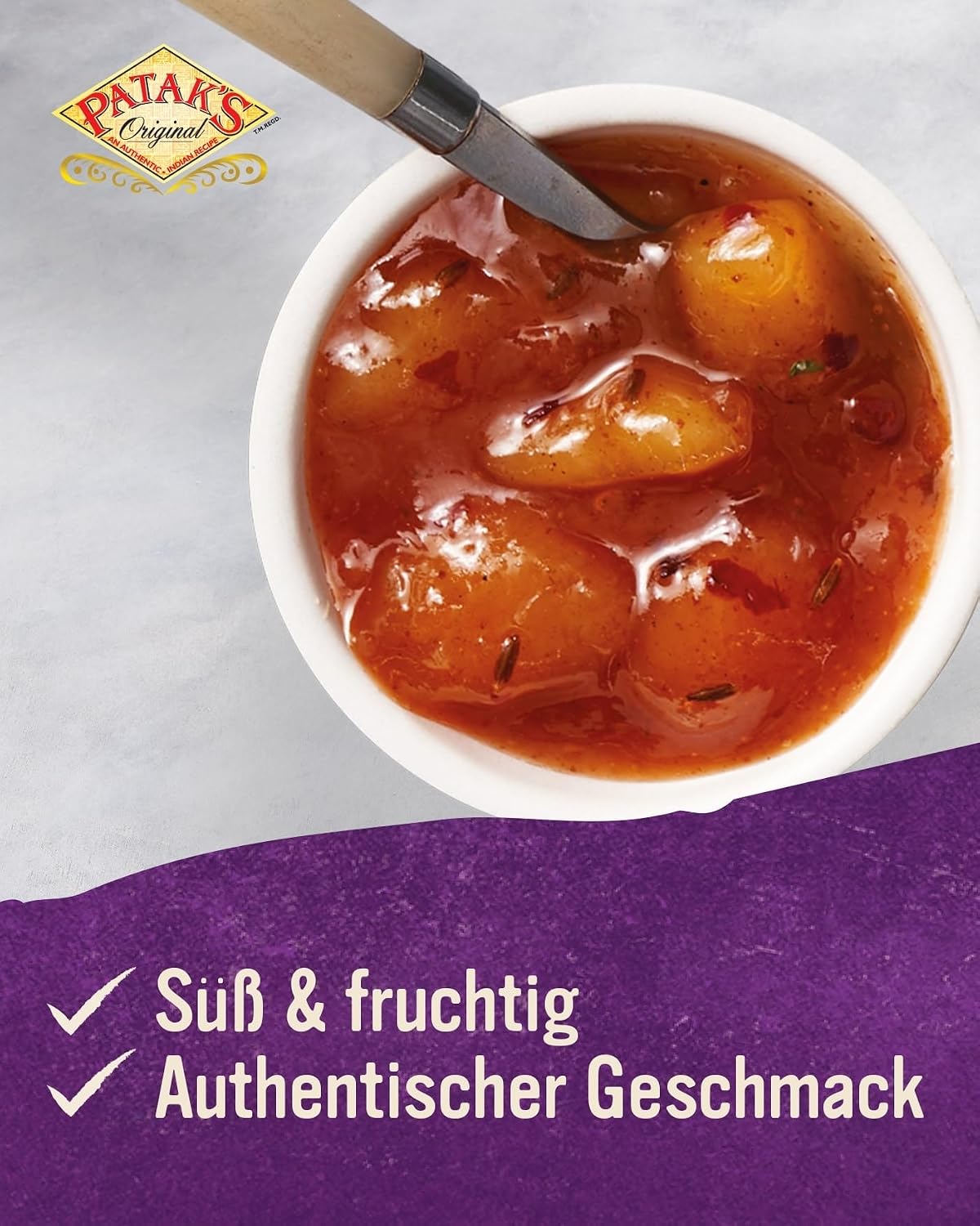 Thumbnail 2 de Patak's Mango Chutney, scharf, 340 g – authentischer Geschmack aus Mango und Gewürzen