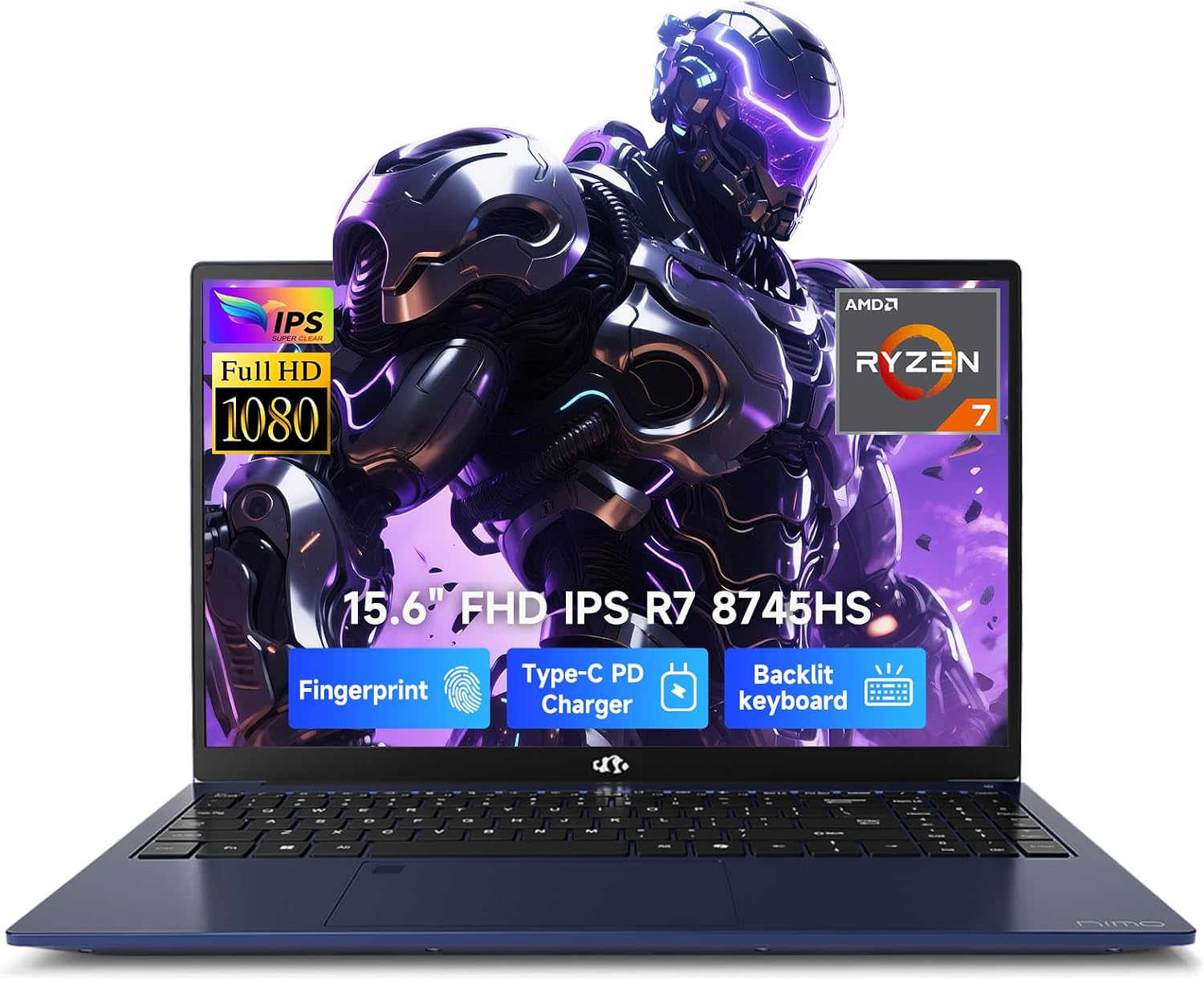 Detalle de NIMO Laptop, Ryzen 7 8745HS