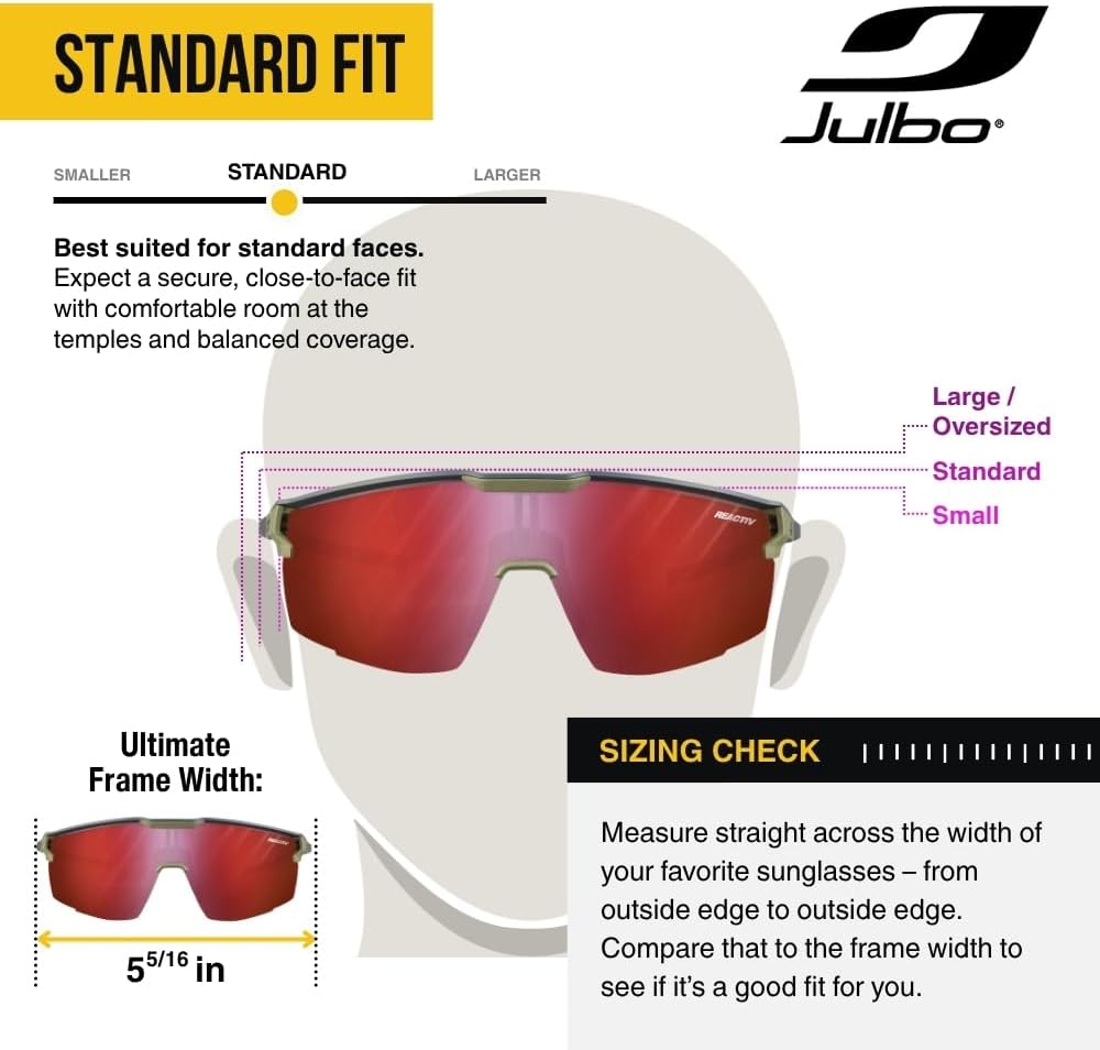 Detalle de Julbo Ultimate – męskie okulary sportowe z fotochromowymi soczewkami REACTIV