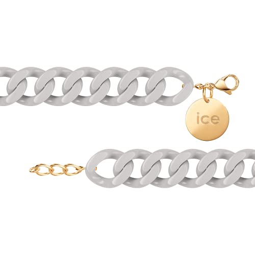 Detalle de ICE Jewellery Wind Pulsera de malla gris XL con medalla de oro
