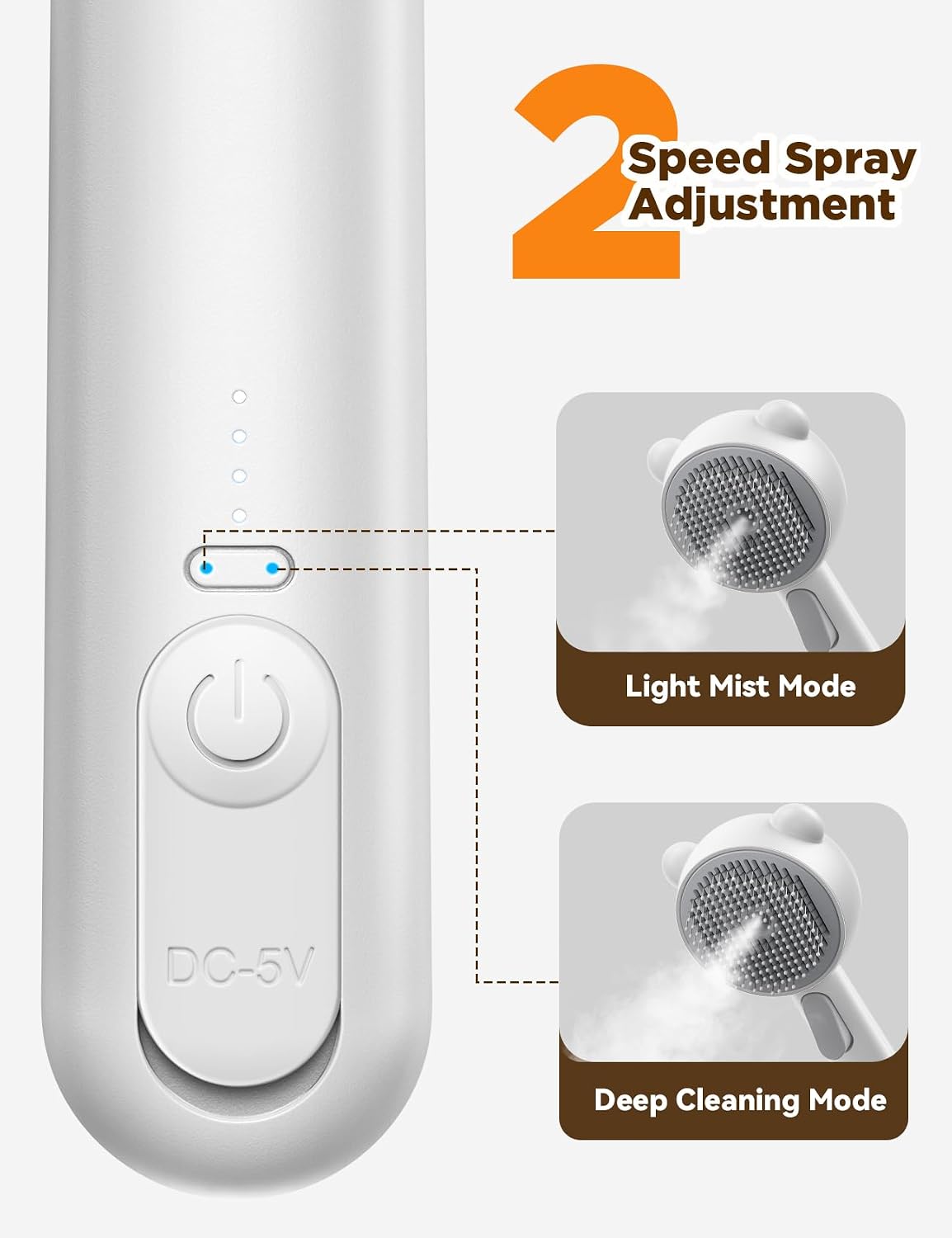 Thumbnail 6 de FEELNEEDY Cat Steam Brush with Dual-Speed Mist and USB Rechargeable Design