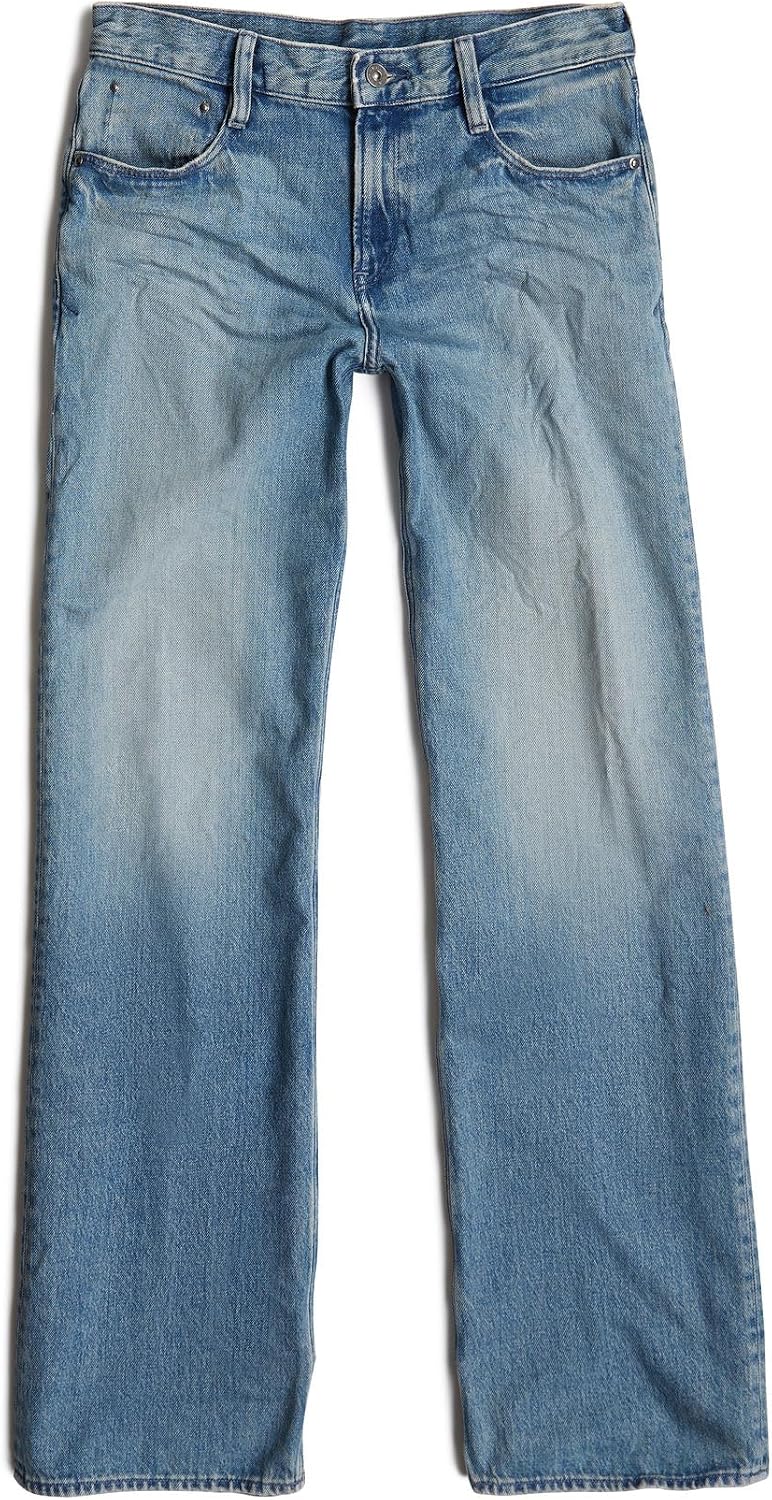 Detalle de G-Star Damen Judee Loose Low Waist Jeans mit Hosenschlitz & Nieten-Taschen